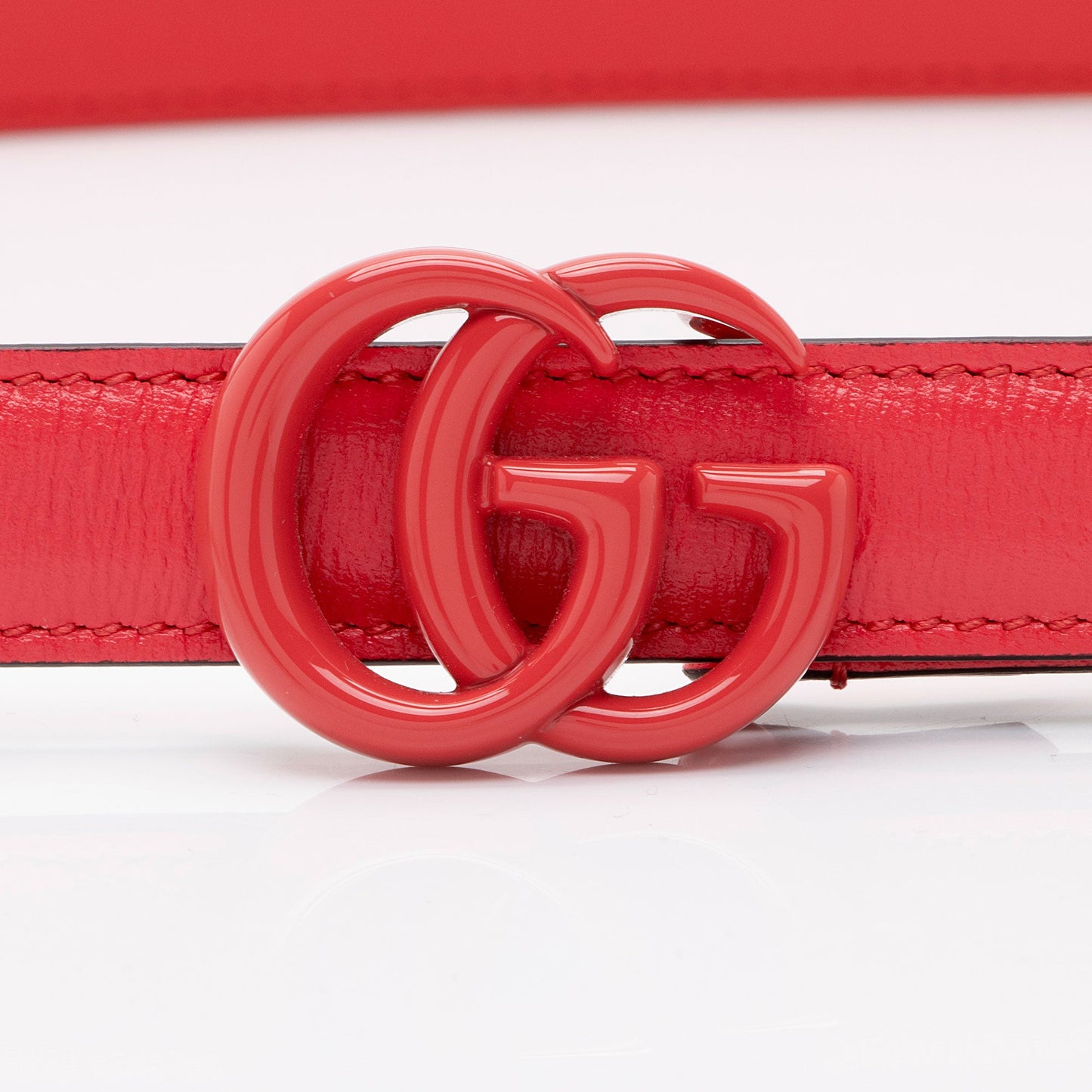 Gucci Leather GG Marmont Slim Belt - Size 36 / 90 (SHF-eZYU73)