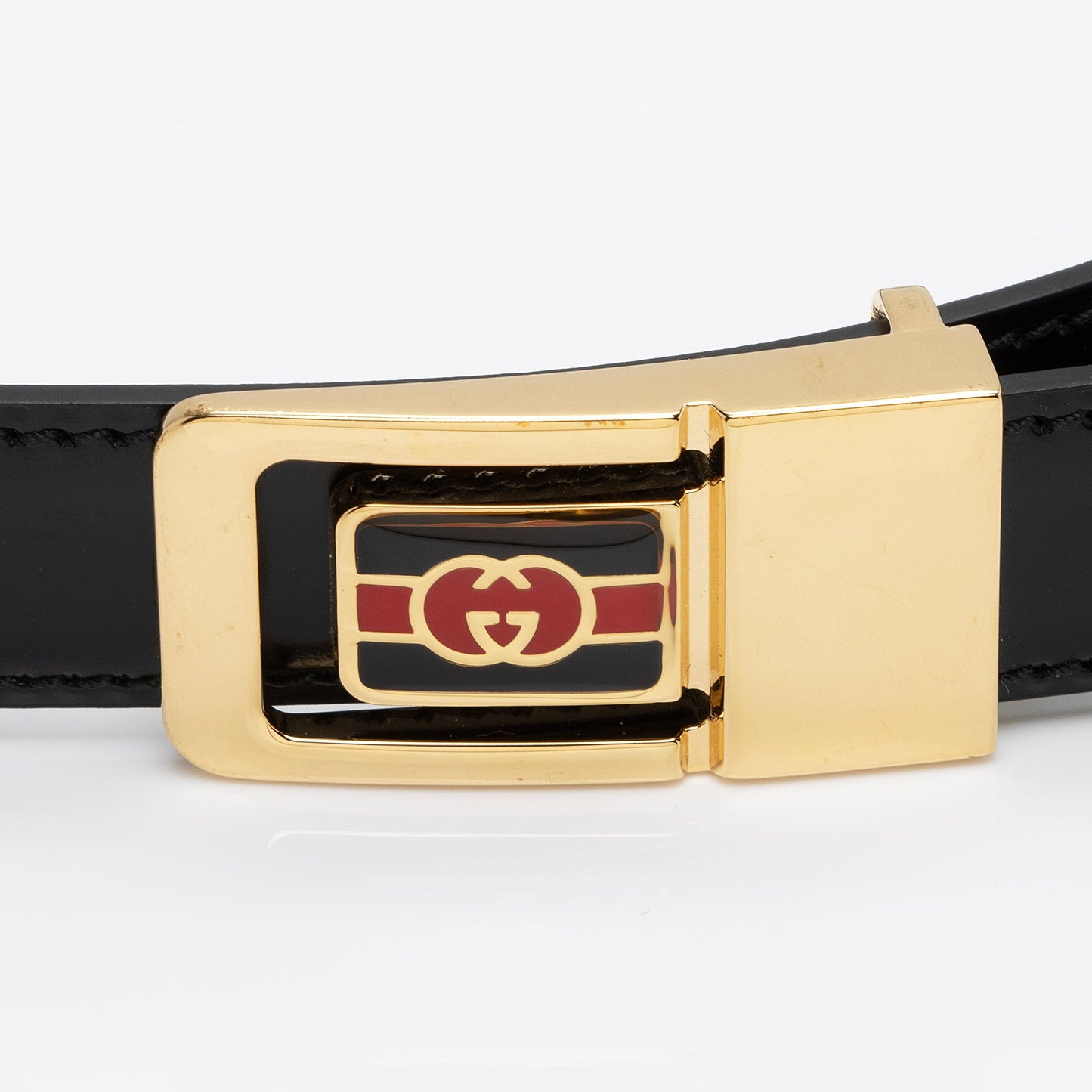 Gucci Leather Interlocking G Skinny Belt - Size 36 / 90 (SHF-0jvMlV)