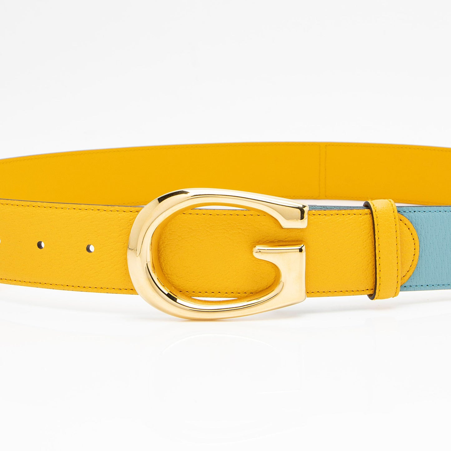 Gucci Leather Two Tone G Belt - Size 40 / 100