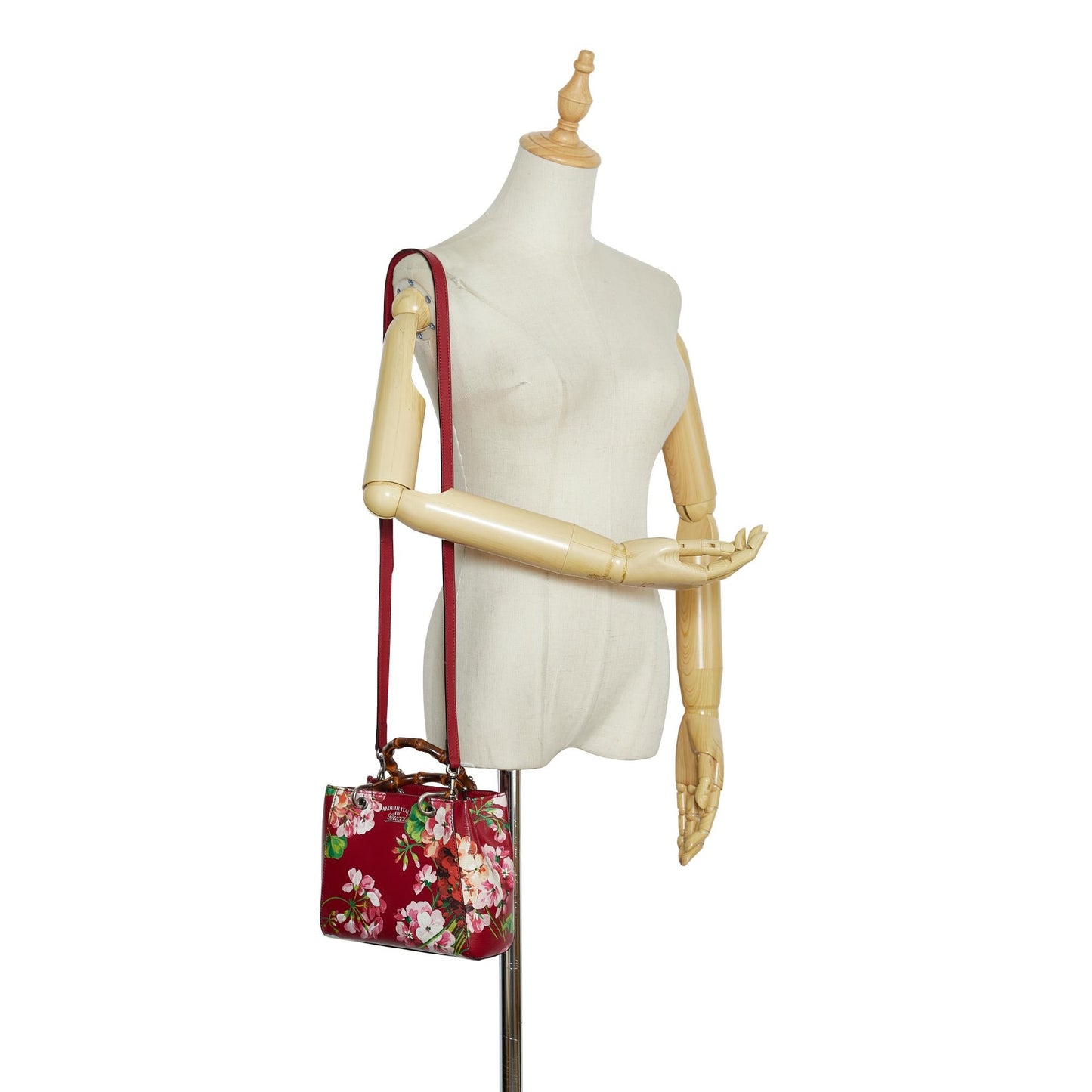 Gucci Mini Blooms Bamboo Shopper (SHG-00UAfn)