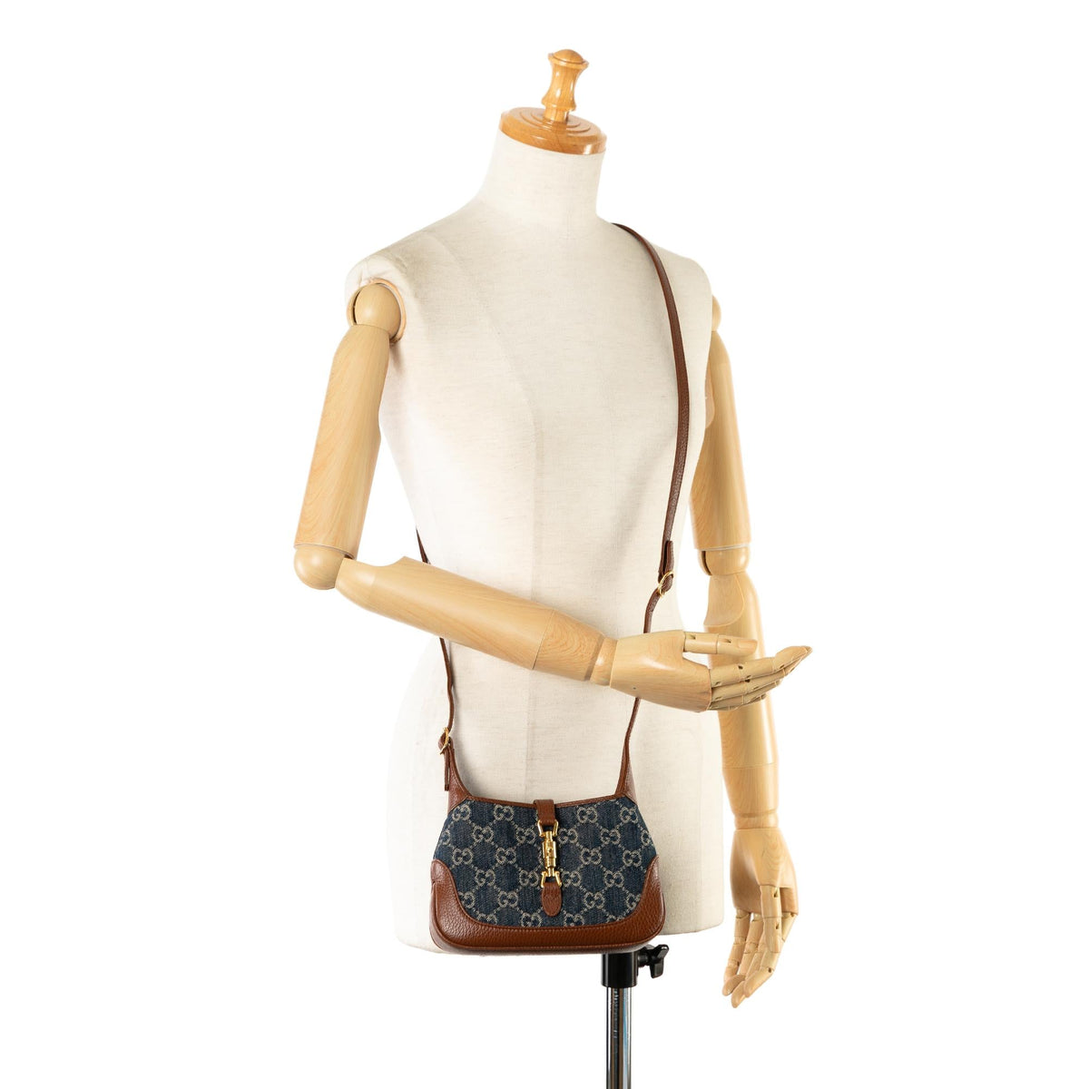 Gucci Mini GG Denim Jackie 1961 Crossbody (SHG-dokpc3)