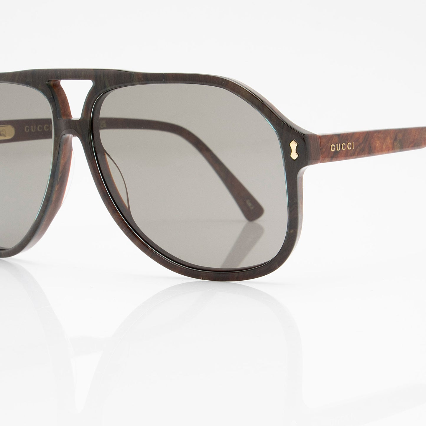 Gucci Oversize Aviator Sunglasses (SHF-rZcNxr)
