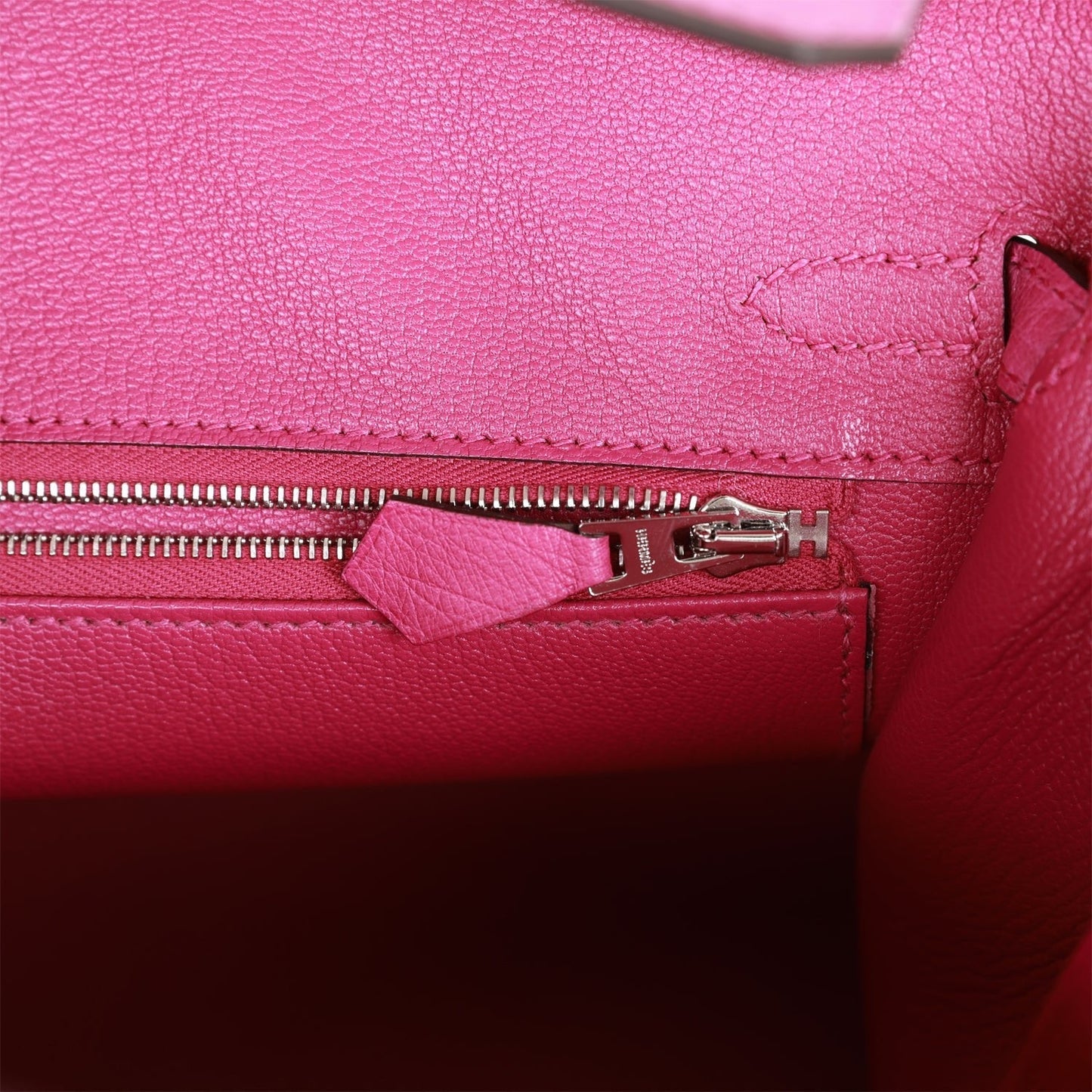 Hermes Birkin 25 Sellier Rose Pourpre Ostrich Palladium Hardware