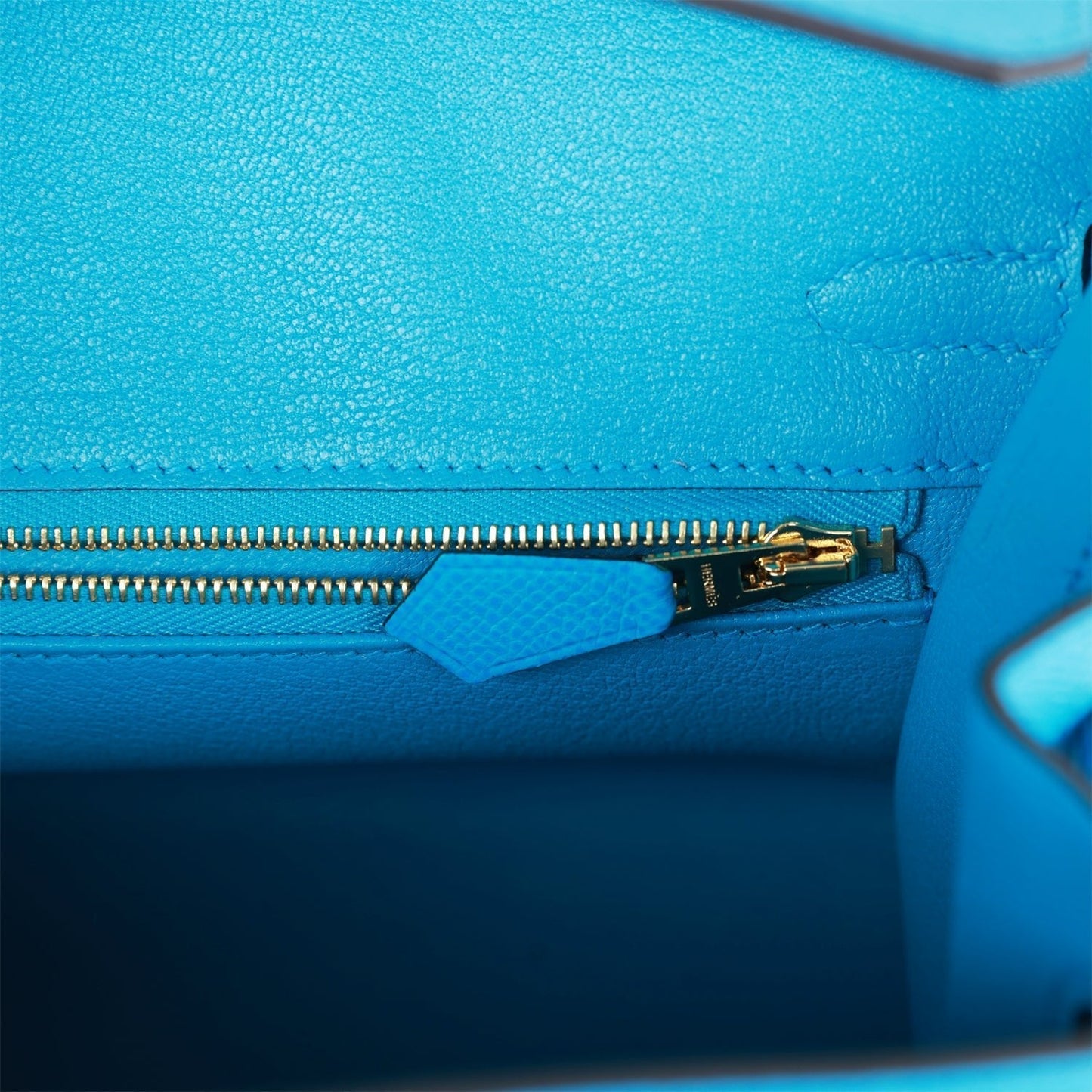 Hermes Birkin 25 Sellier Bleu Frida Epsom Gold Hardware