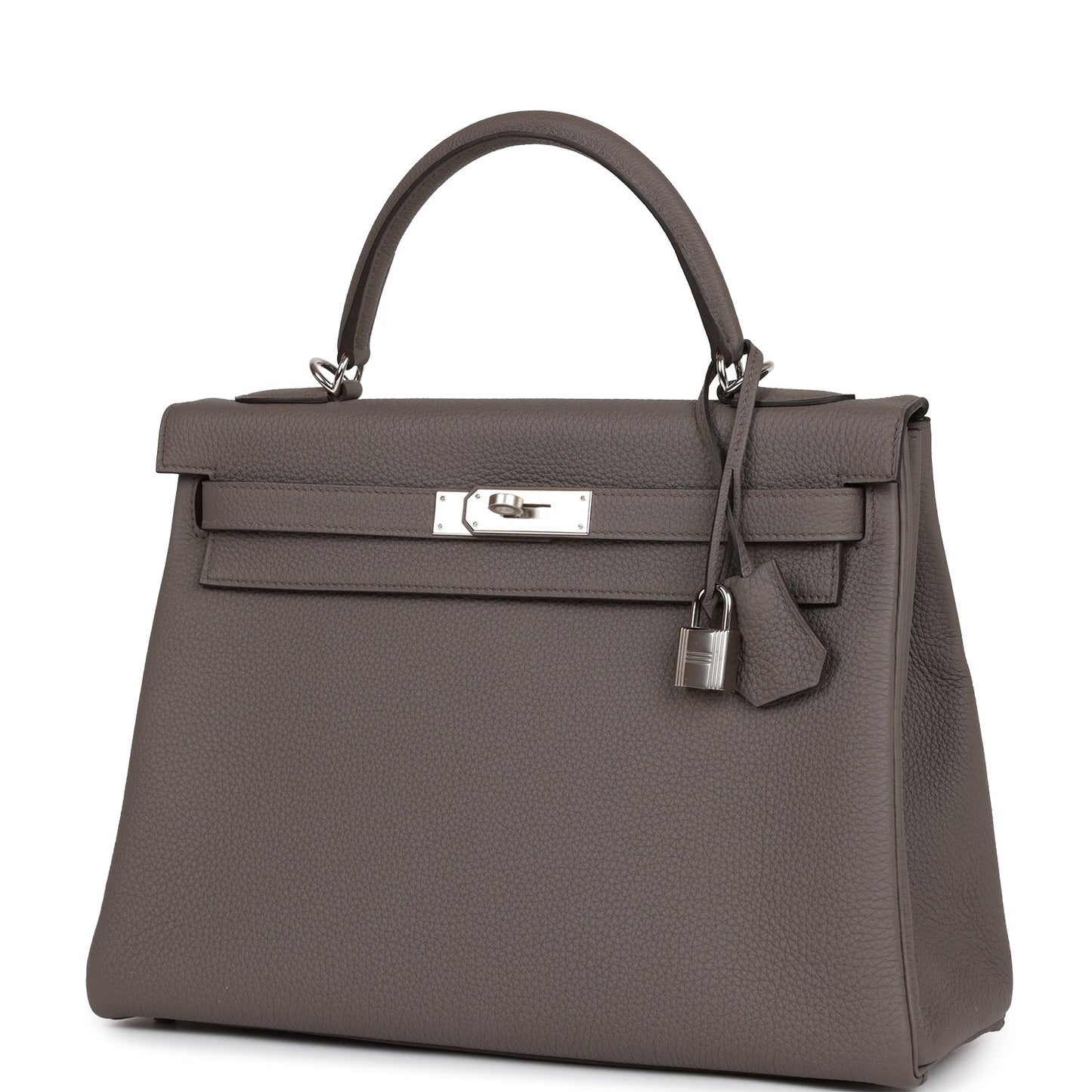 Hermes Kelly 32 Retourne Etain Togo Palladium Hardware