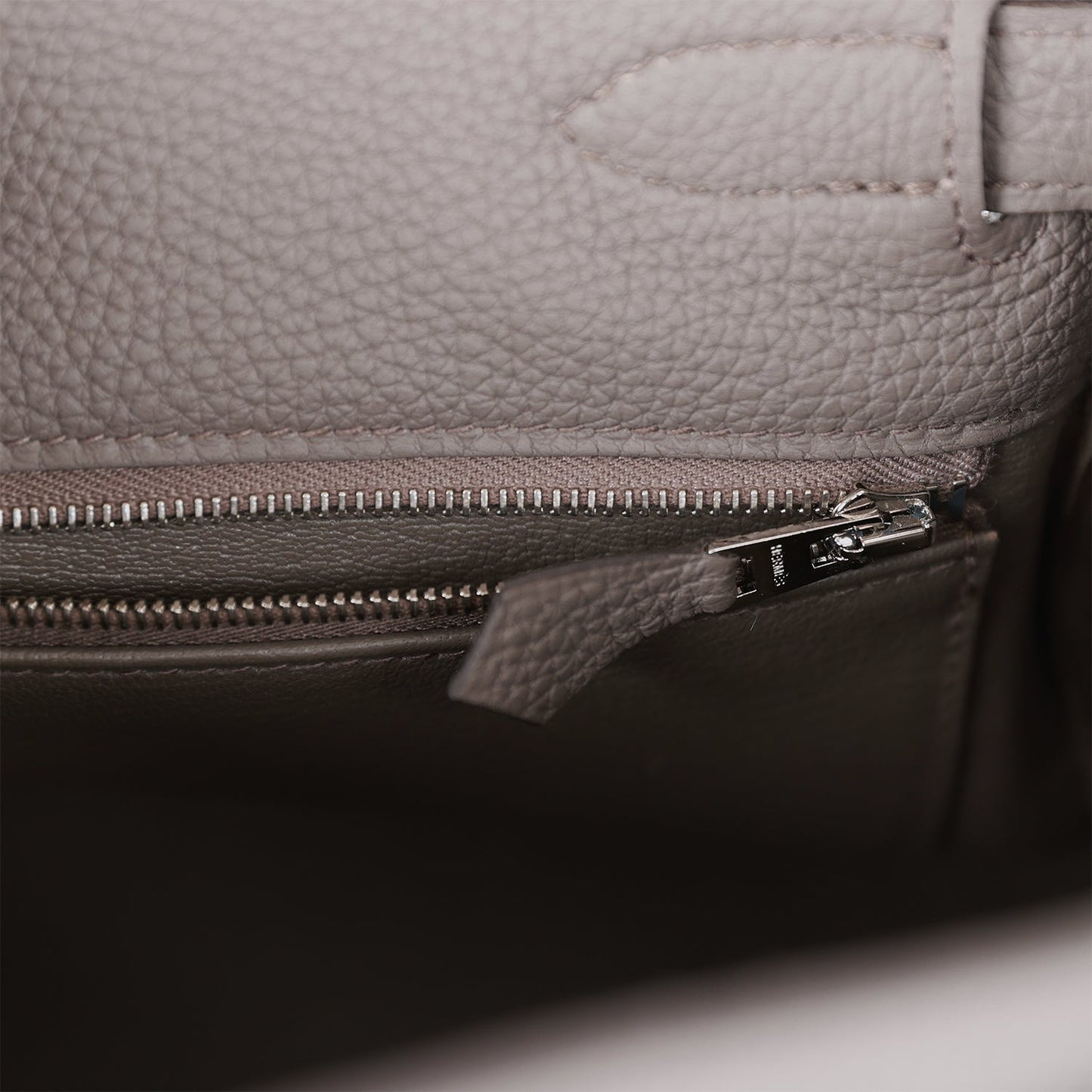 Hermes Kelly 32 Retourne Etain Togo Palladium Hardware