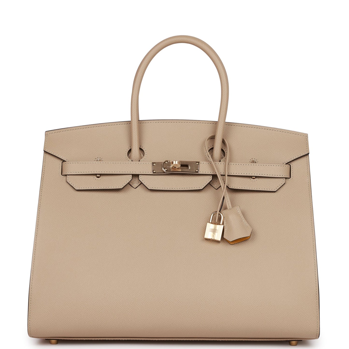 Hermes Birkin 35 Sellier Trench and Jaune Ambre Verso Epsom Permabrass Hardware