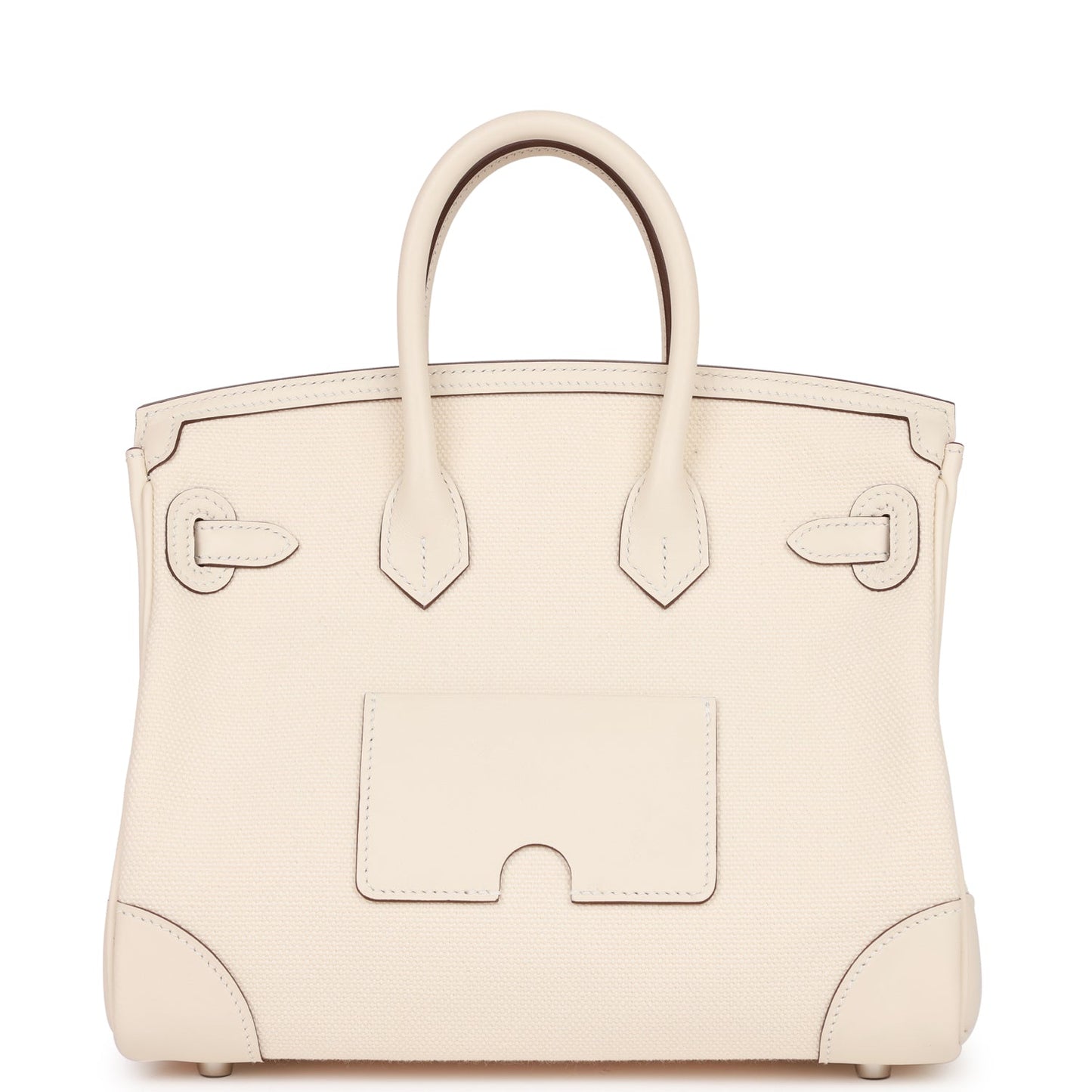 Hermes Birkin 25 Cargo Nata Swift and Toile Canvas Palladium Hardware