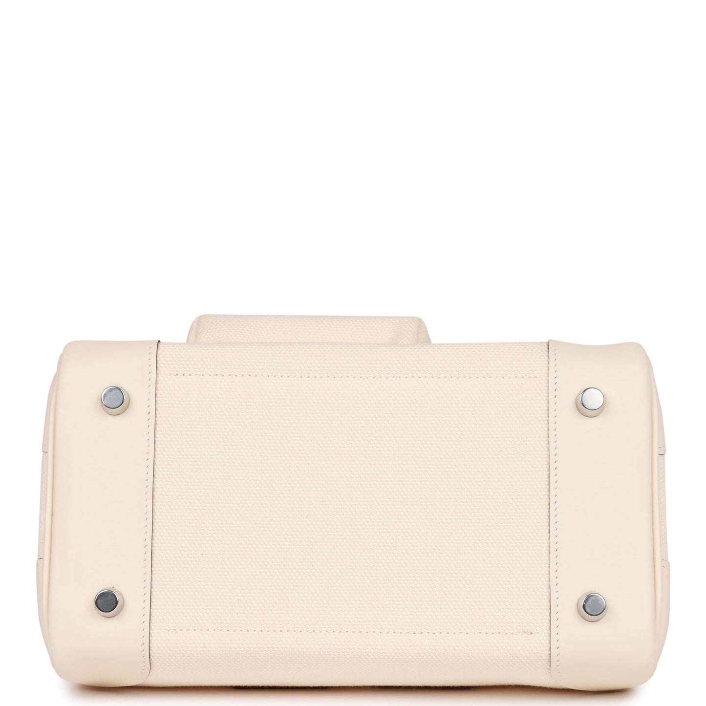 Hermes Birkin 25 Cargo Nata Swift and Toile Canvas Palladium Hardware