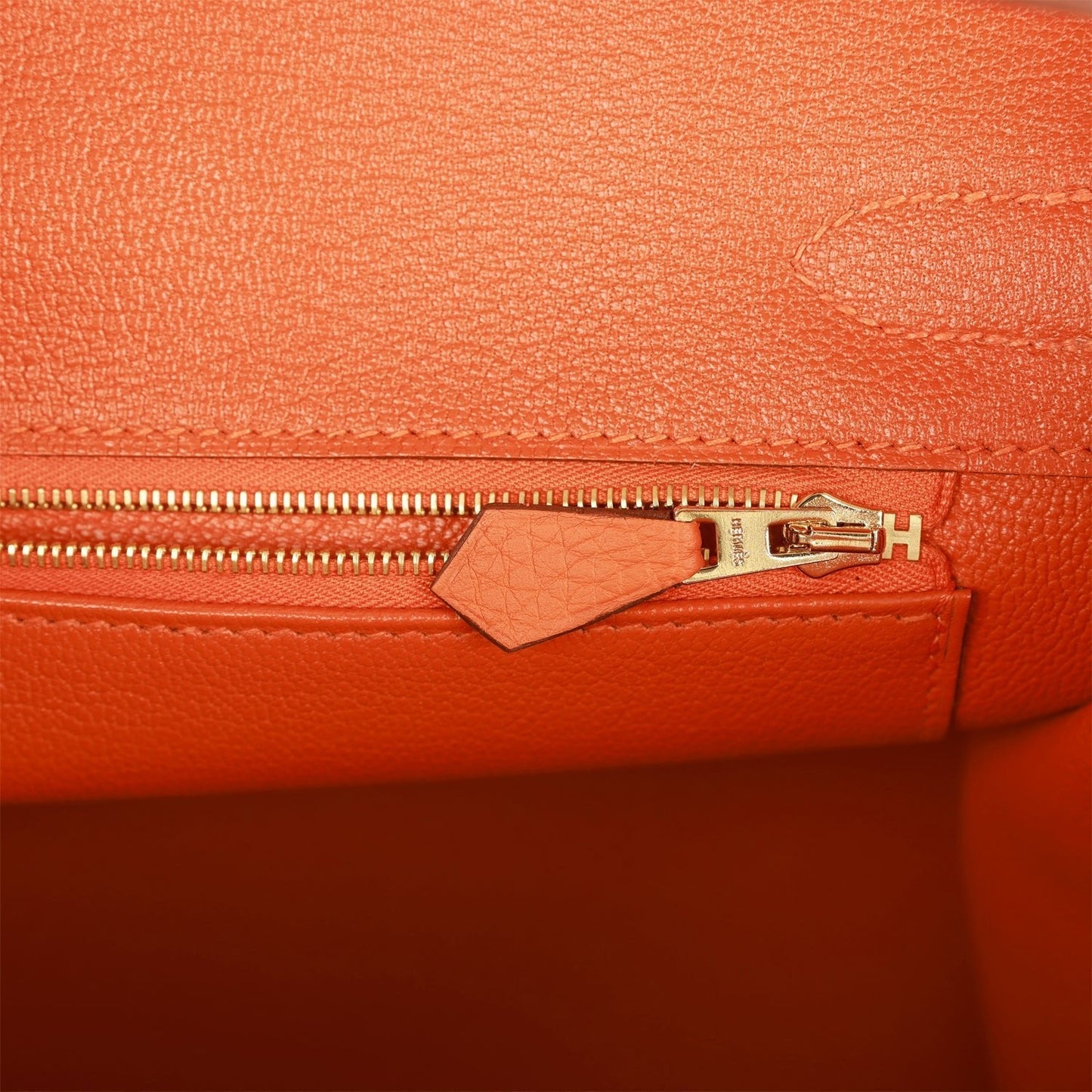 Hermes Birkin 30 Orange Clemence Gold Hardware