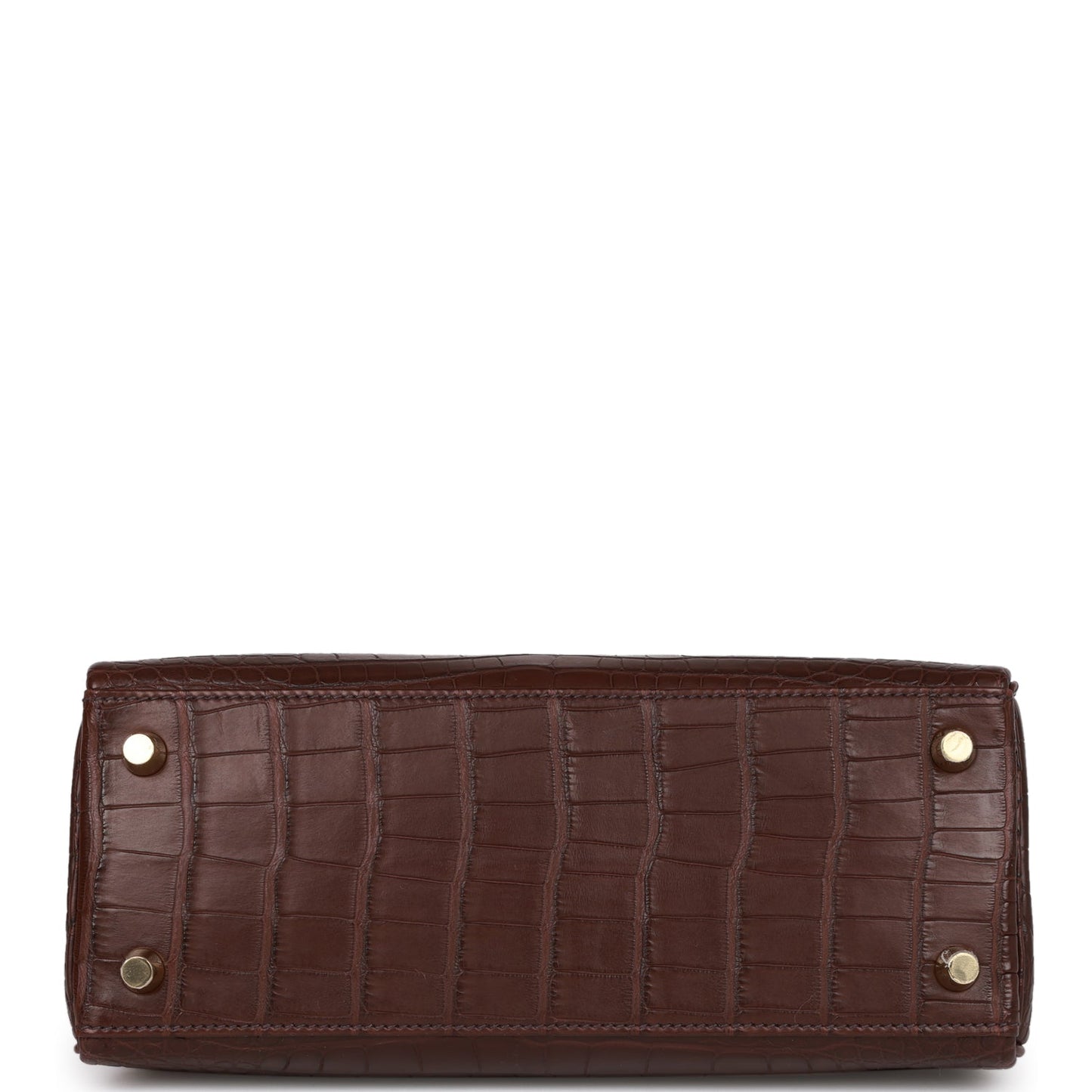 Hermes Kelly 25 Retourne Rouge Sellier Matte Alligator Gold Hardware