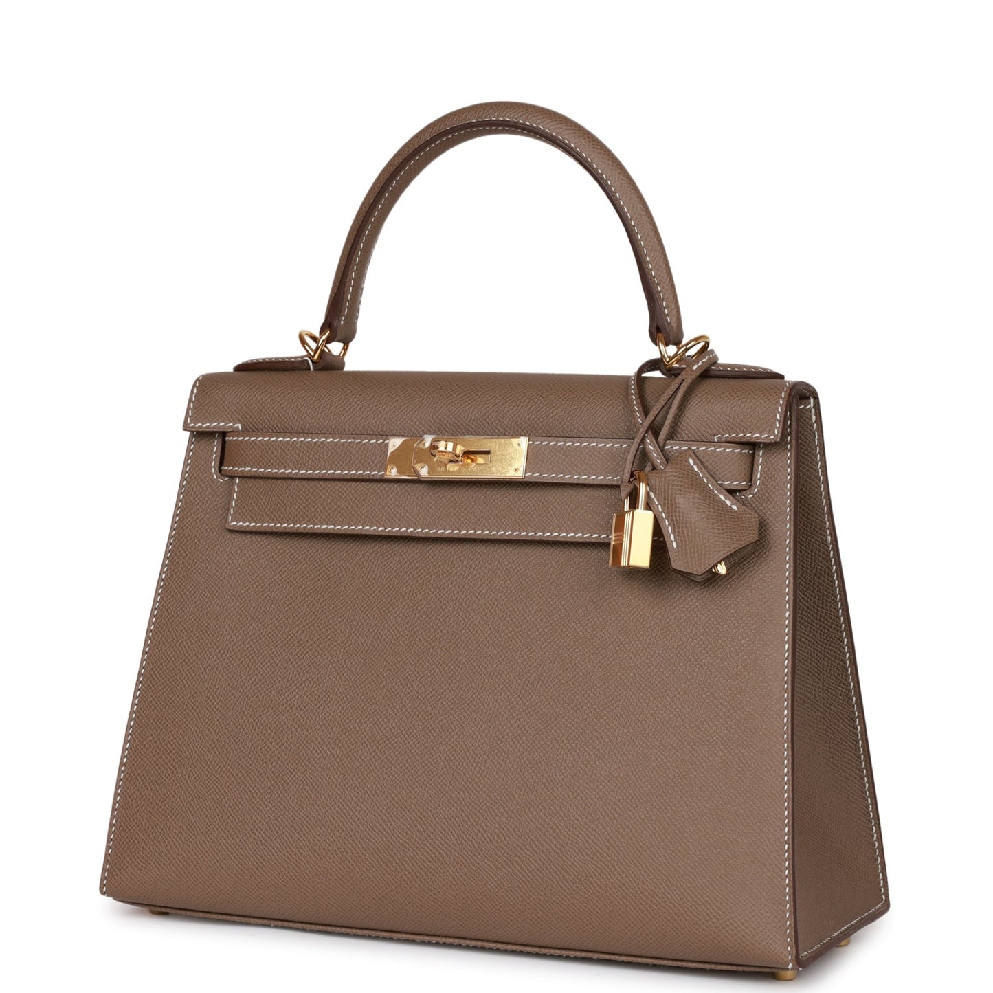 Hermes Kelly 28 Sellier Etoupe Epsom Gold Hardware