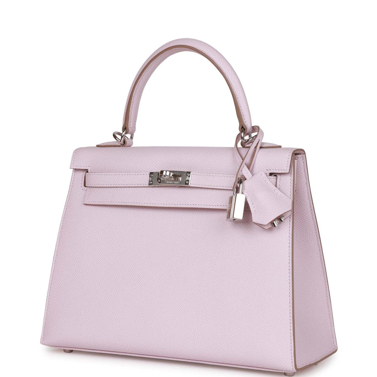 Hermes Kelly 25 Sellier Mauve Pale Epsom Palladium Hardware