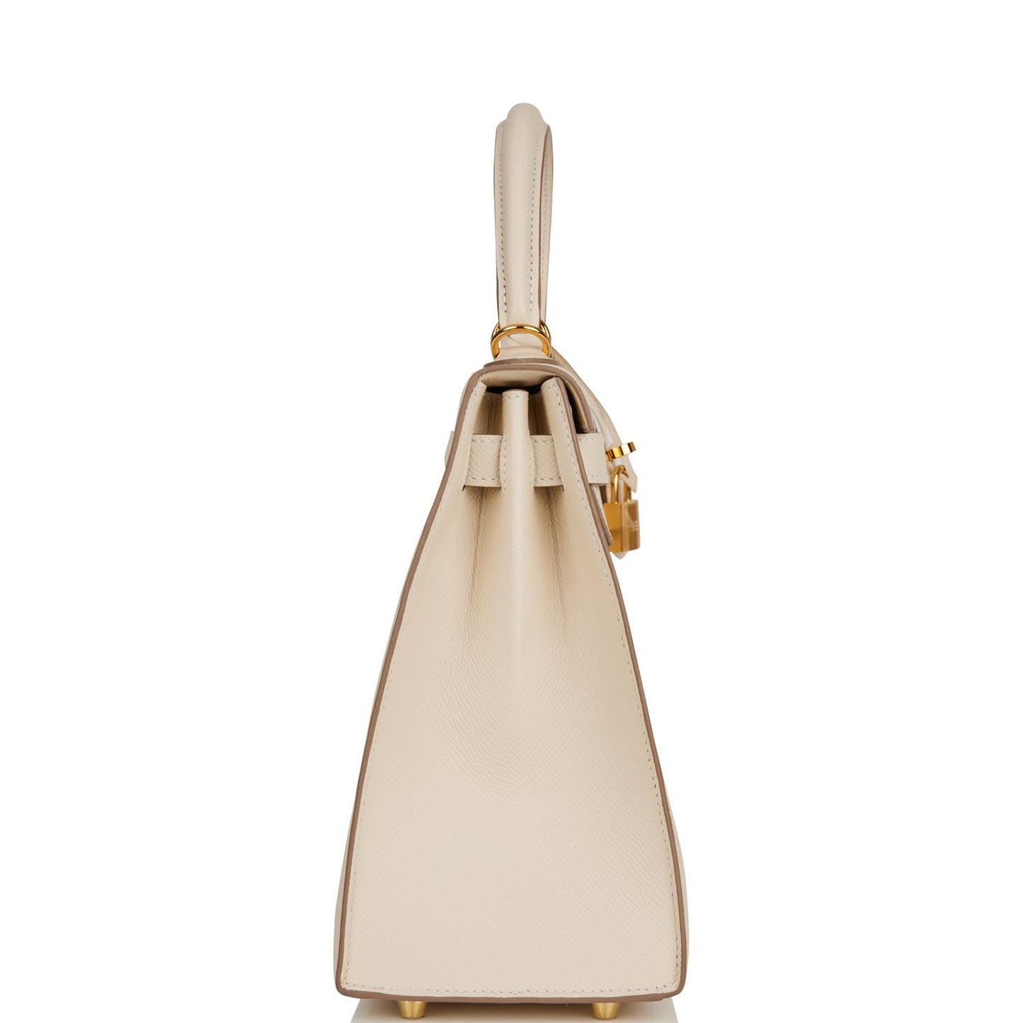 Hermes Kelly 28 Sellier Craie Epsom Gold Hardware