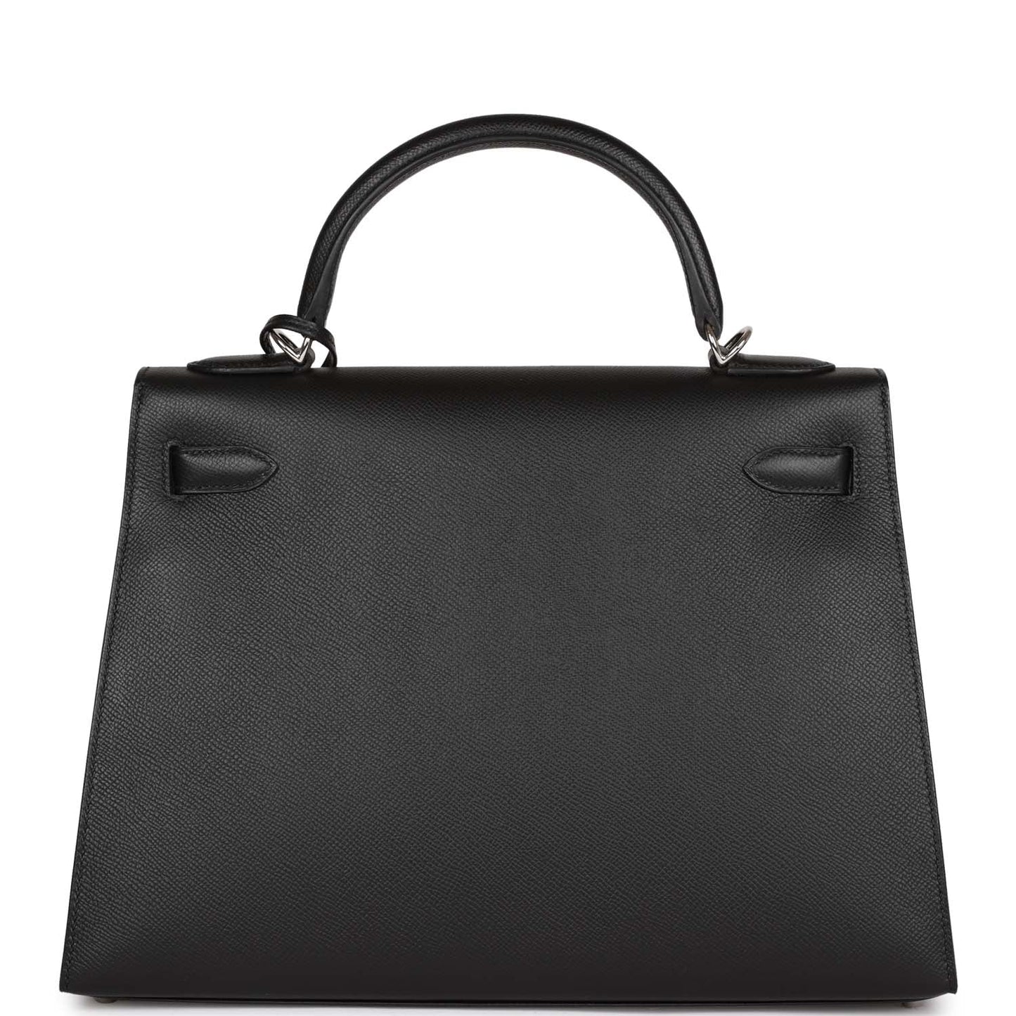 Hermes Kelly 32 Sellier Black Epsom Palladium Hardware