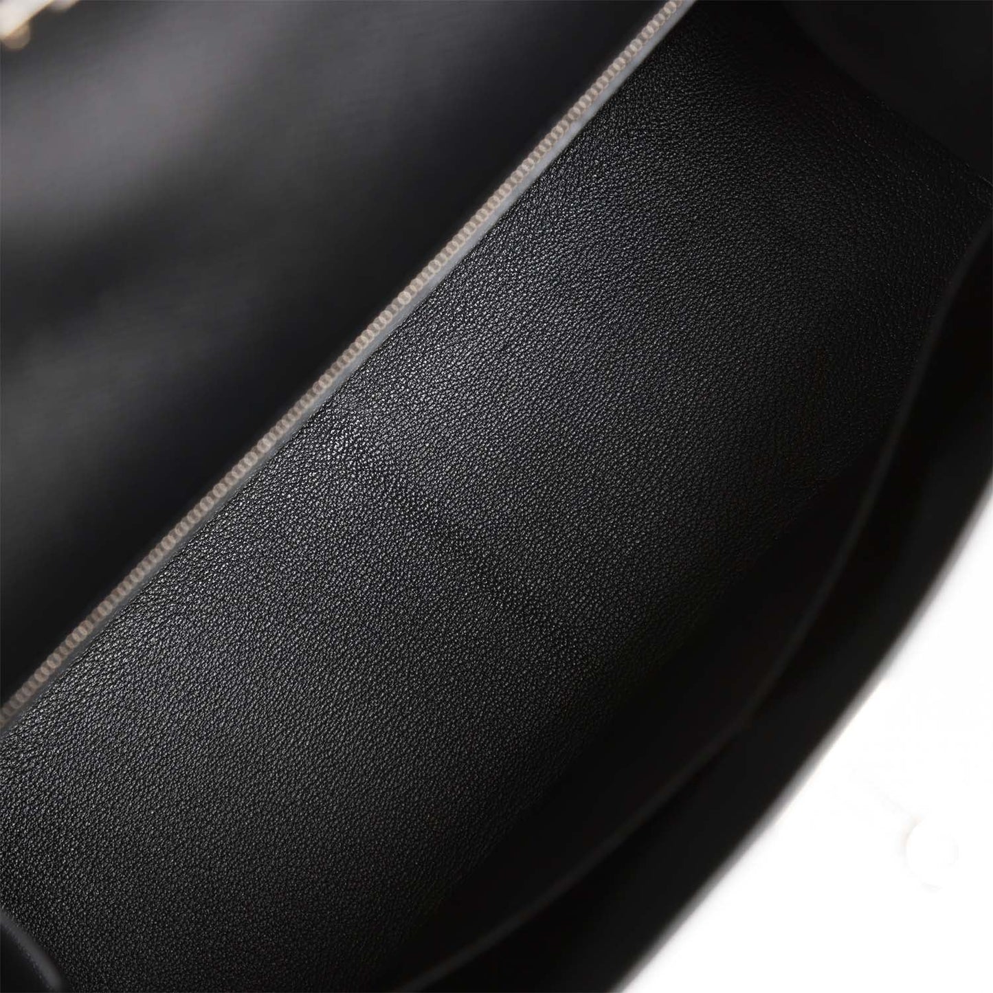 Hermes Kelly 32 Sellier Black Epsom Palladium Hardware