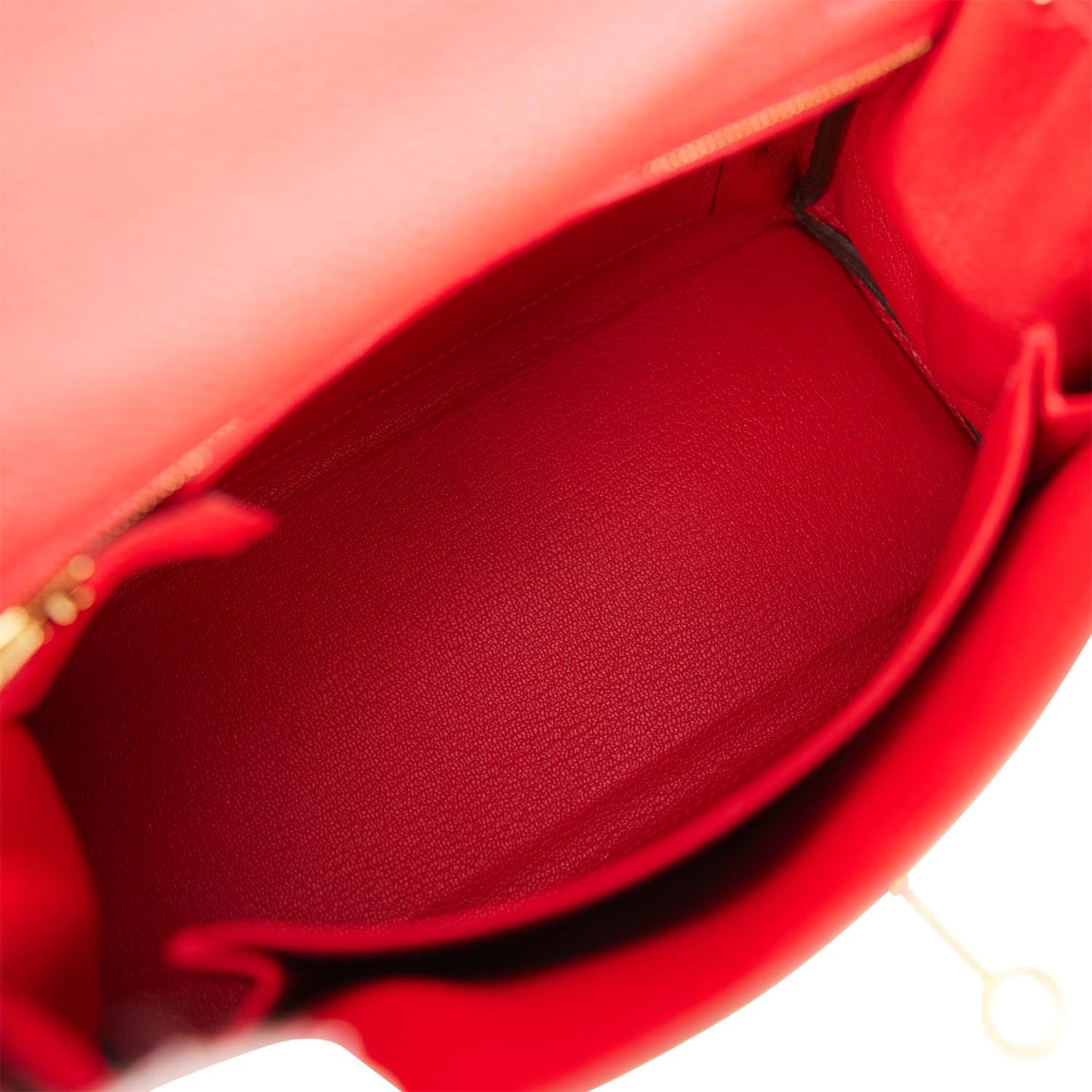 Hermes Kelly 25 Retourne Rouge Casaque Togo Gold Hardware