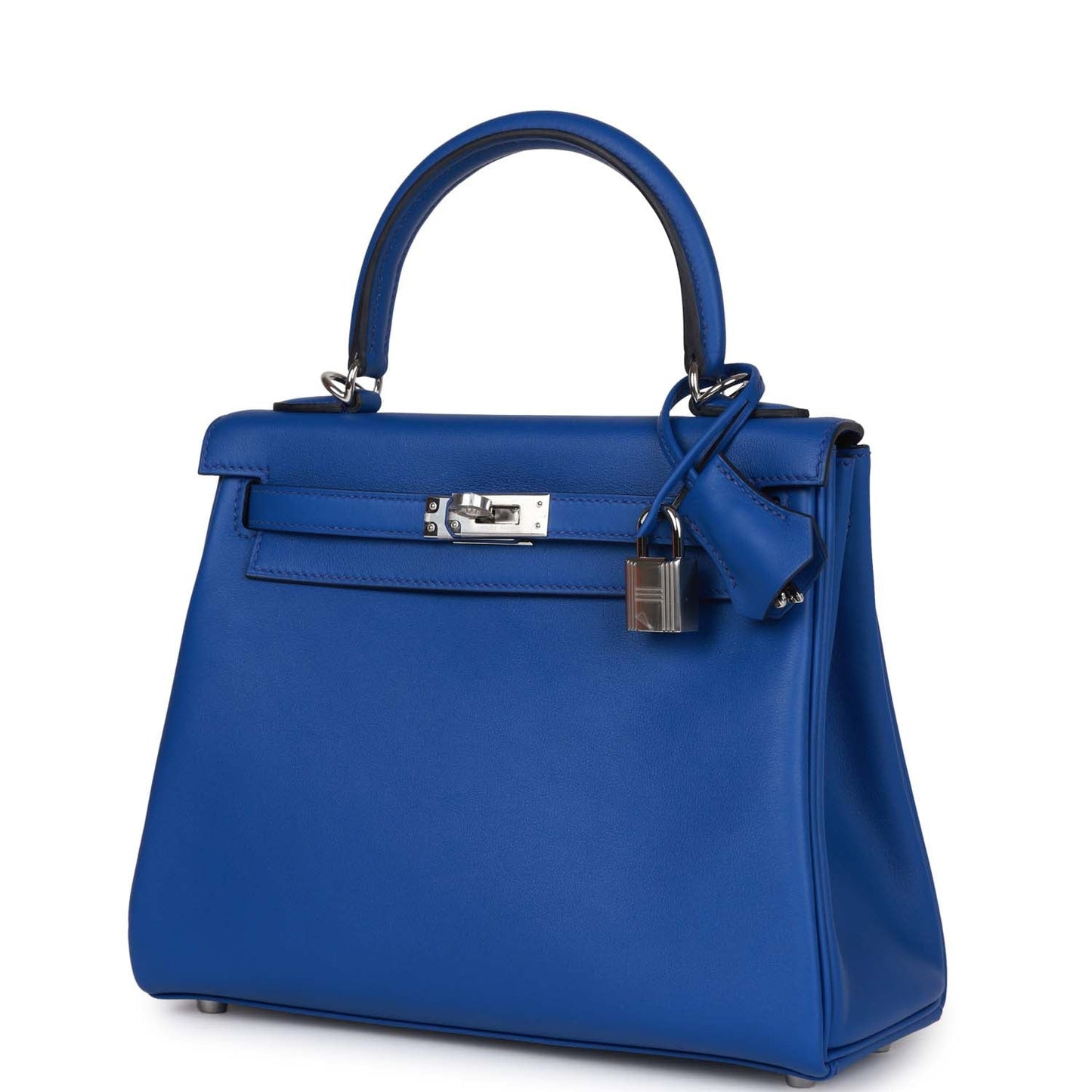 Hermes Kelly 25 Retourne Bleu Royal Swift Palladium Hardware