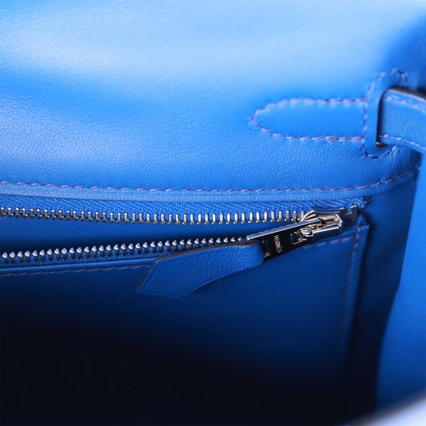 Hermes Kelly 25 Retourne Bleu Royal Swift Palladium Hardware