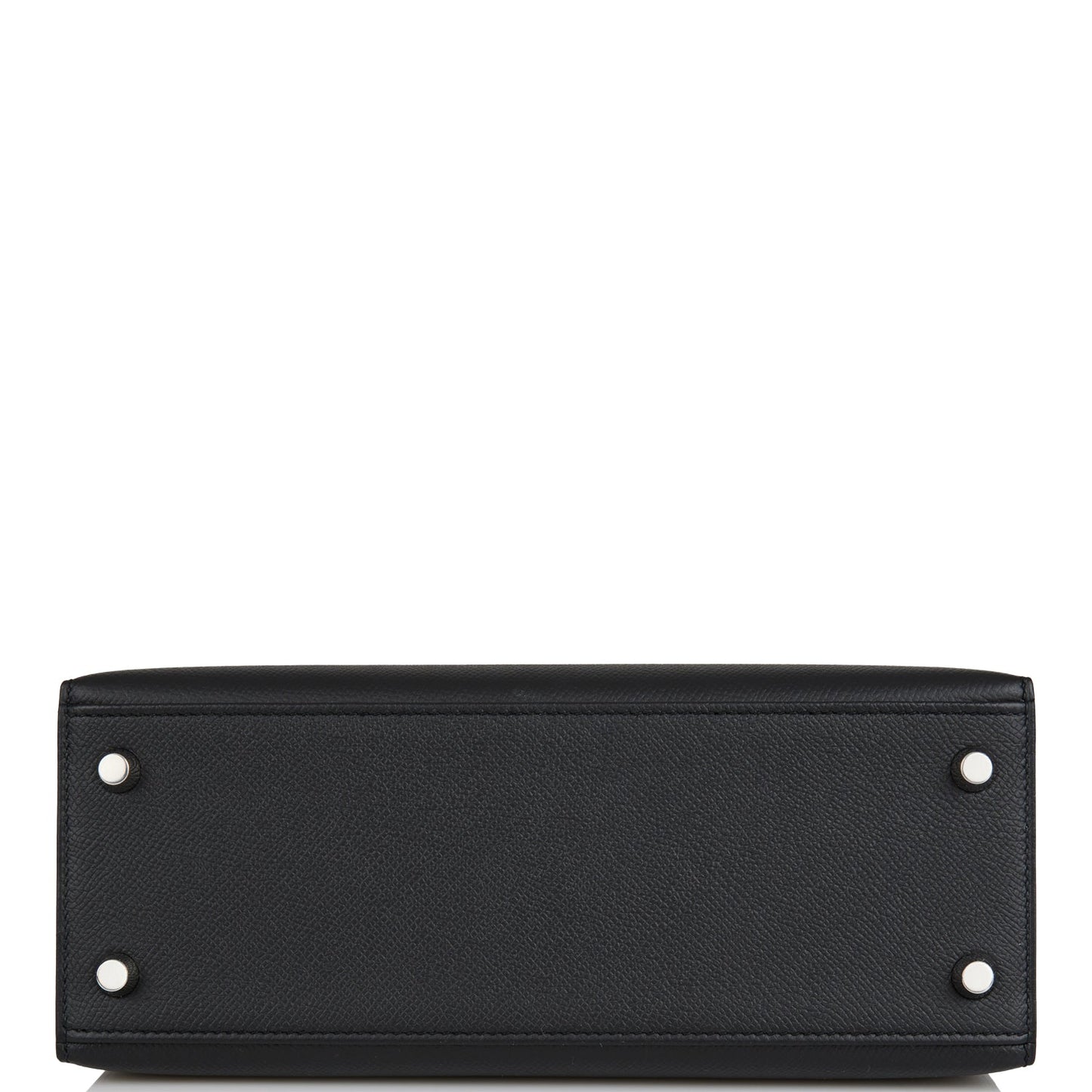 Hermes Kelly 25 Sellier Black Epsom Palladium Hardware