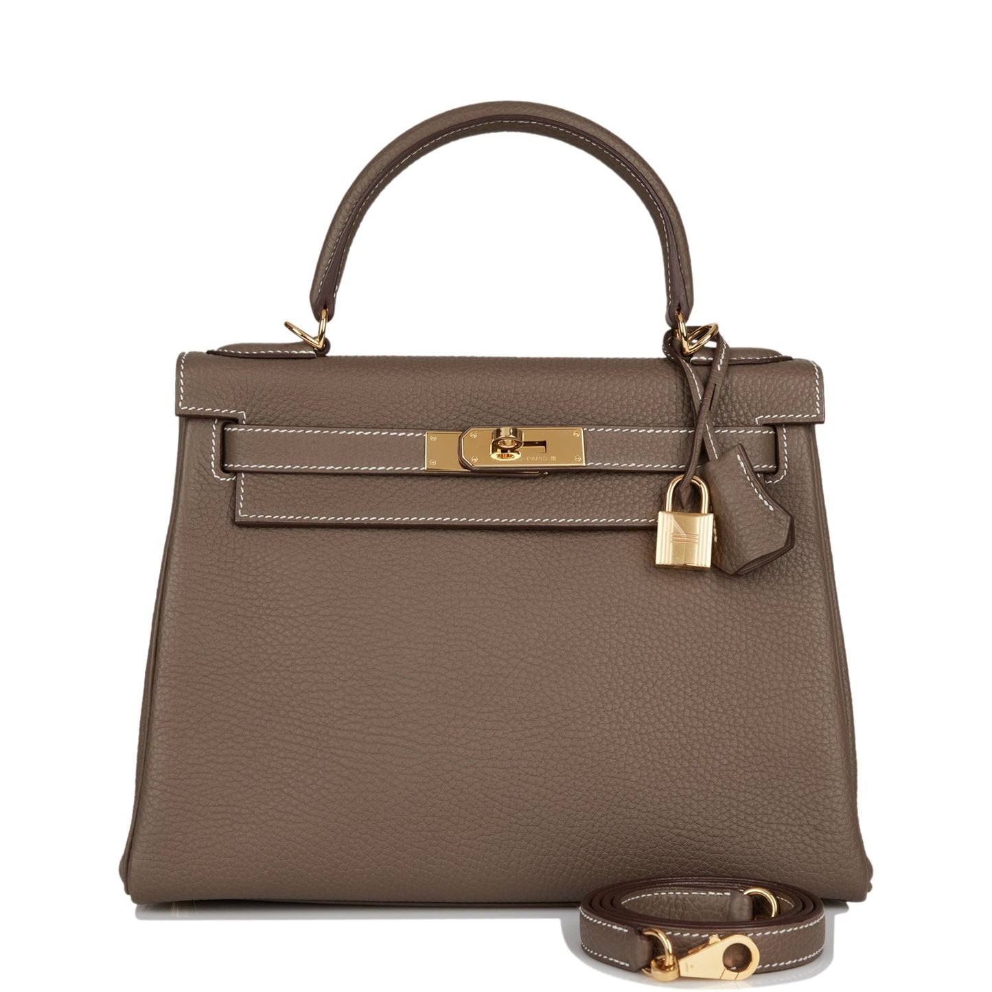 Hermes Kelly 28 Retourne Etoupe Clemence Gold Hardware