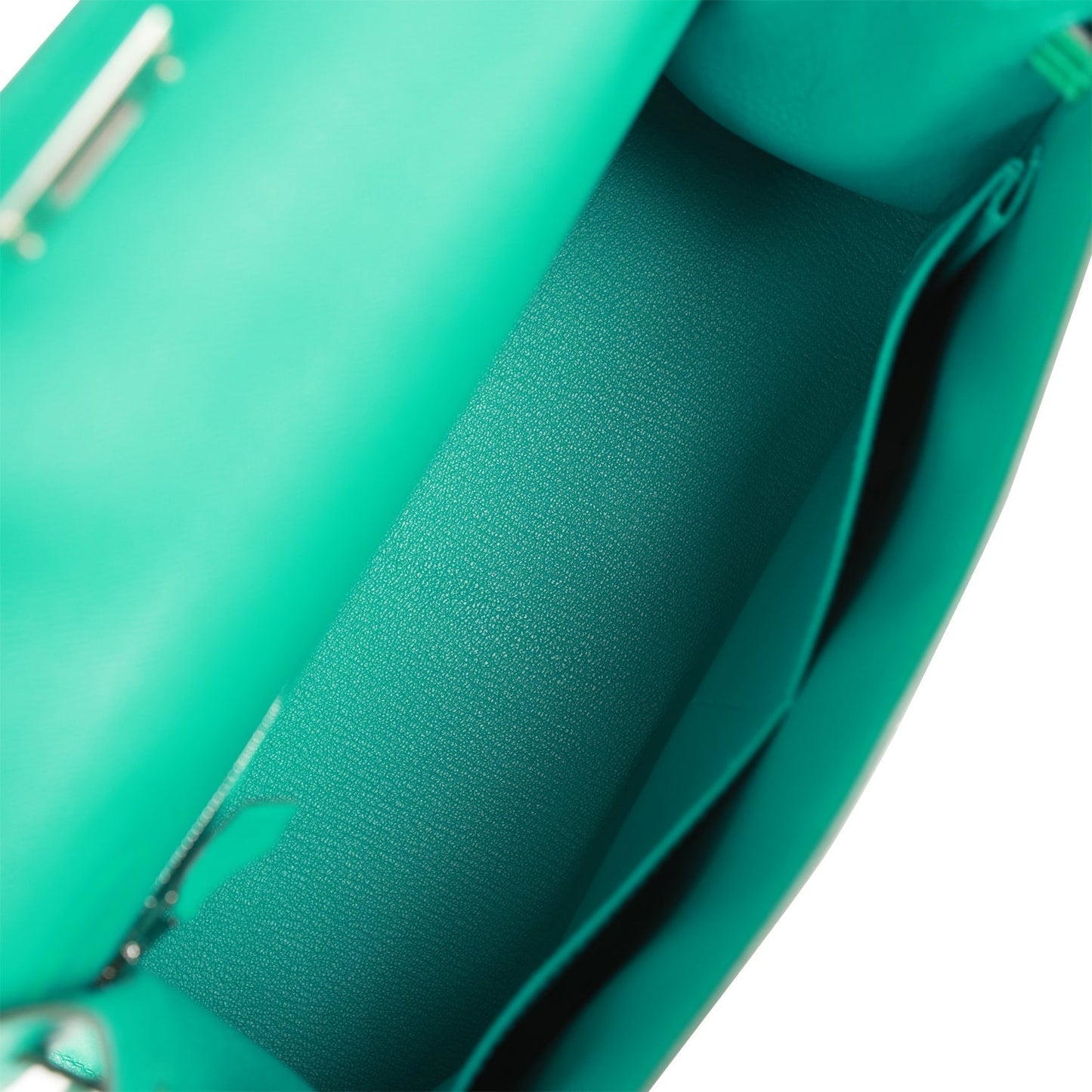 Hermes Kelly 28 Sellier Vert Verone Madame and Shiny Niloticus Crocodile Touch Palladium Hardware