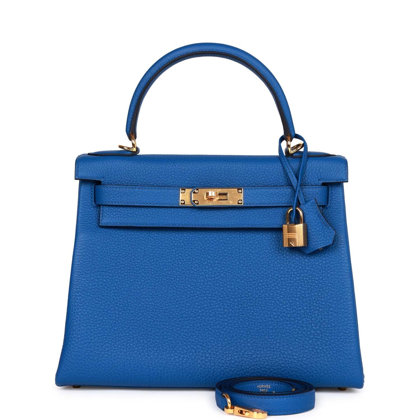 Hermes Kelly 28 Retourne Bleu France Togo Gold Hardware