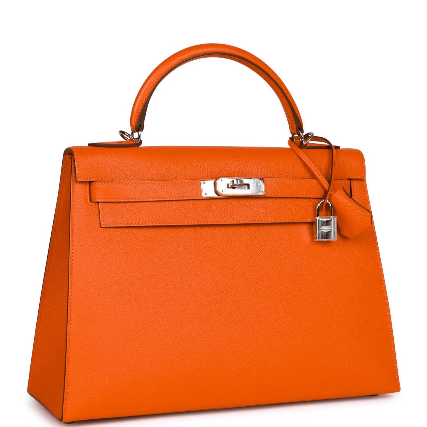Hermes Kelly 32 Sellier Feu Epsom Palladium Hardware