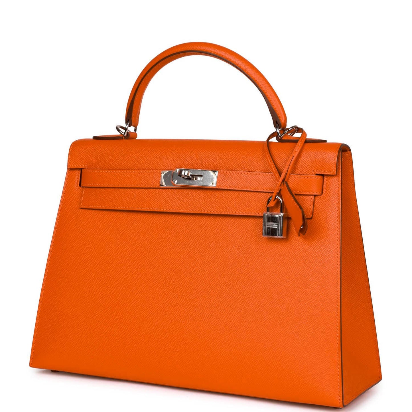 Hermes Kelly 32 Sellier Feu Epsom Palladium Hardware