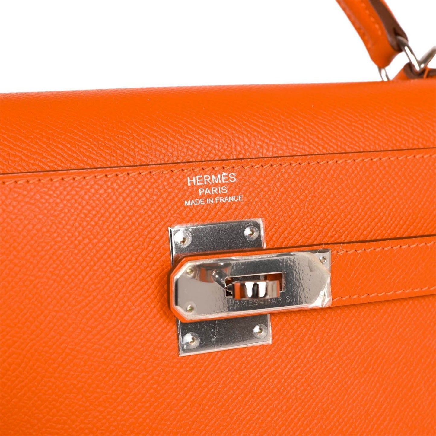 Hermes Kelly 32 Sellier Feu Epsom Palladium Hardware
