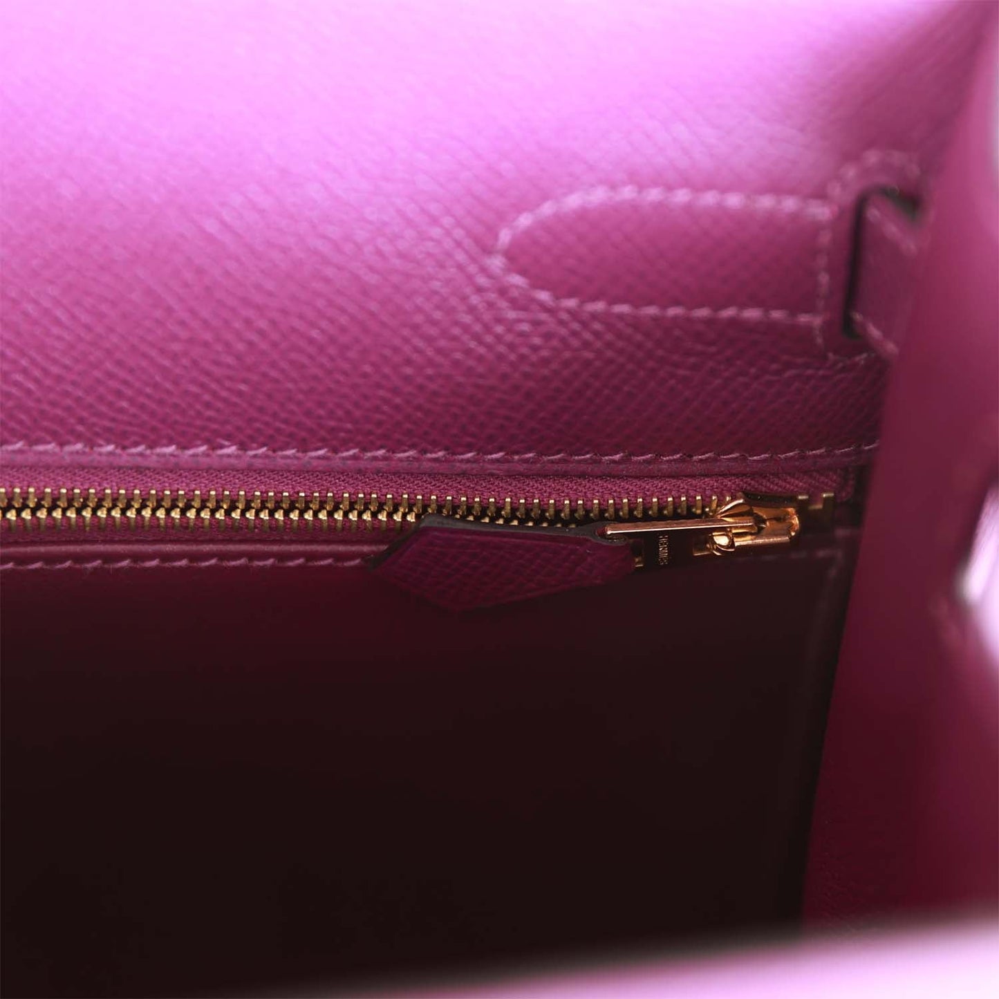Hermes Kelly 32 Sellier Anemone Epsom Gold Hardware