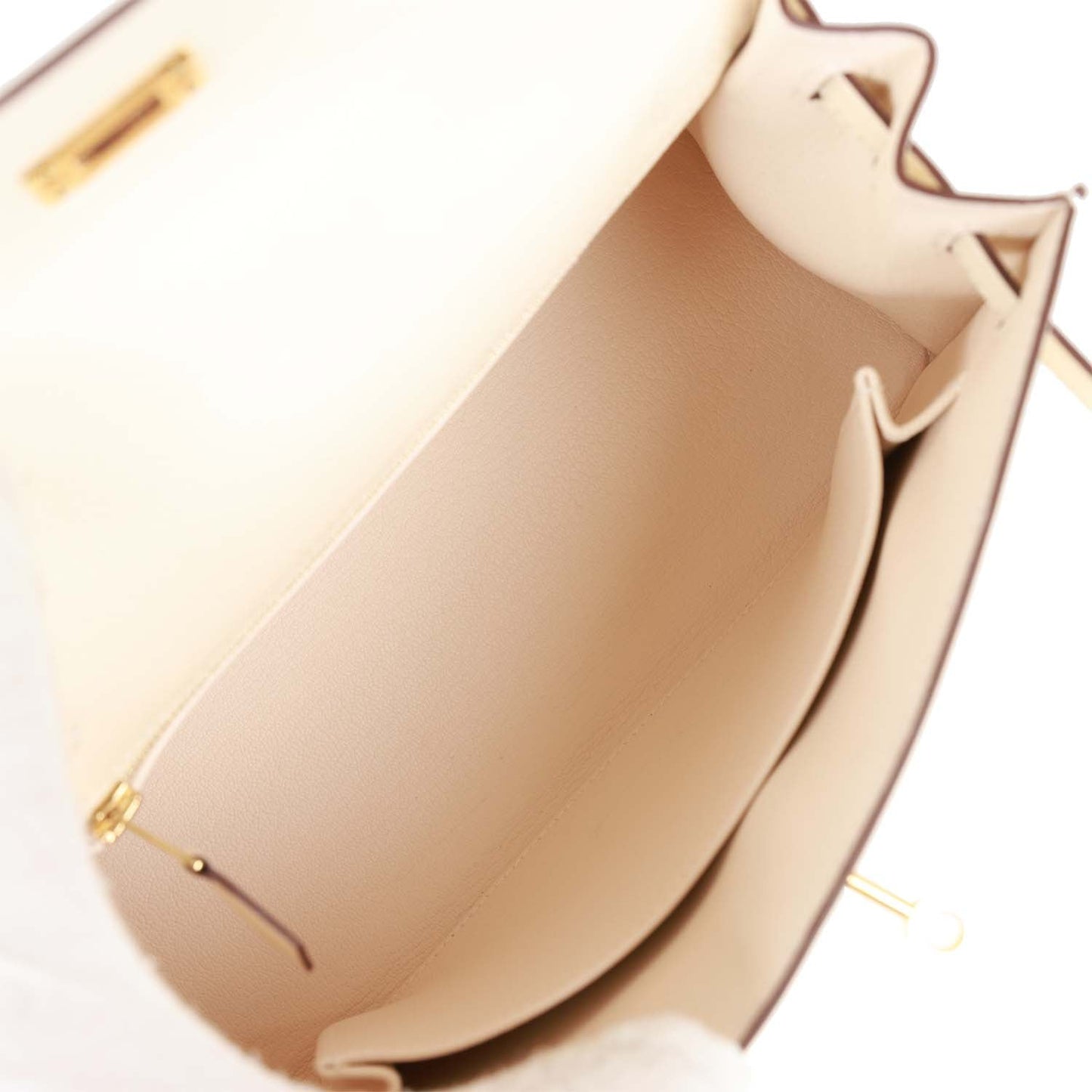 Hermes Kelly 25 Sellier Nata Epsom Gold Hardware