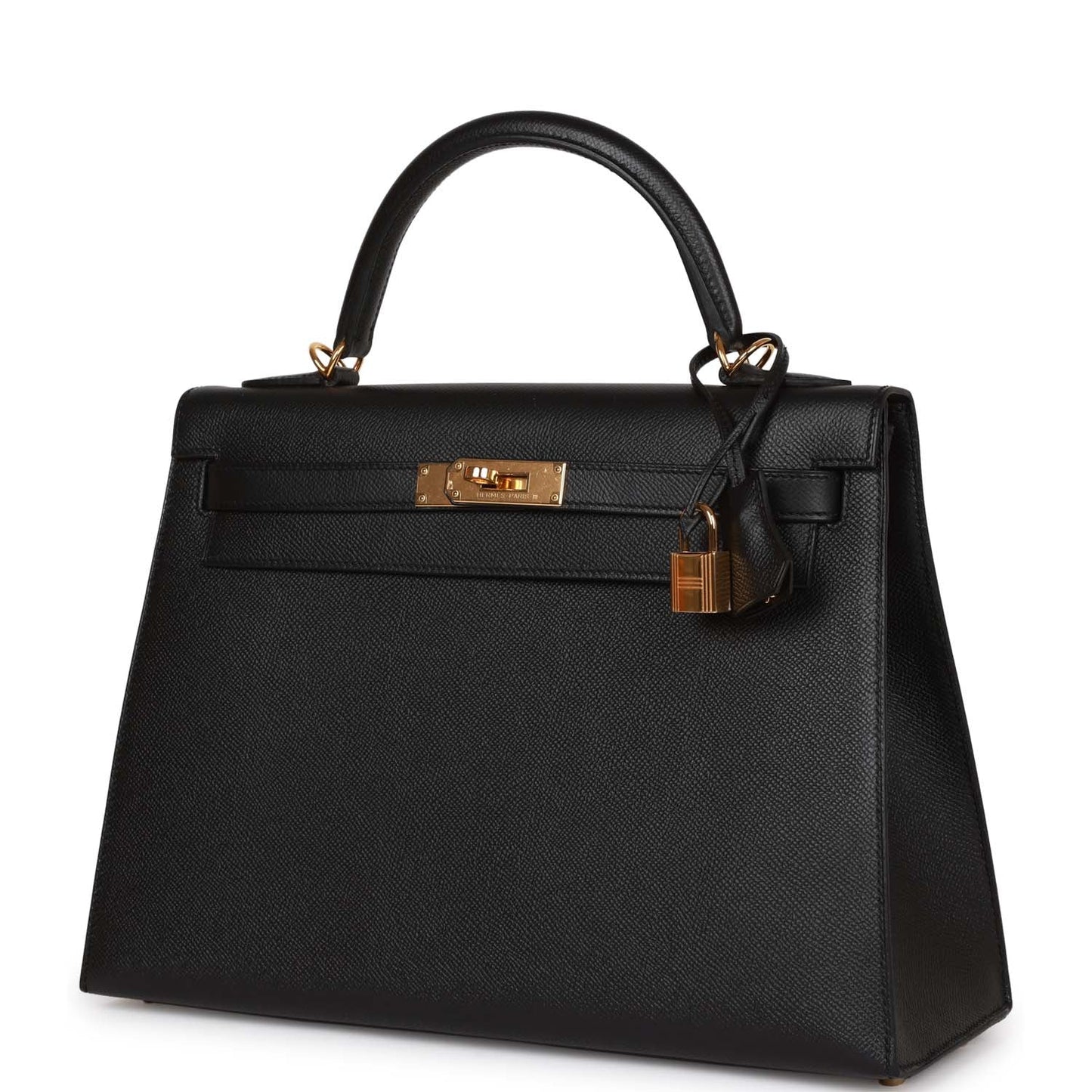 Hermes Kelly 32 Sellier Black Epsom Gold Hardware