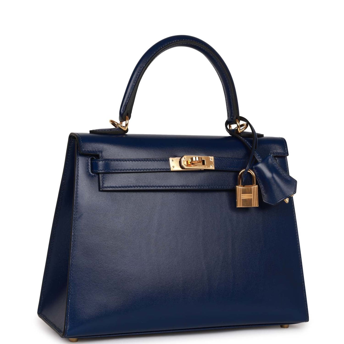 Hermes Kelly 25 Sellier Bleu Saphir Box Gold Hardware