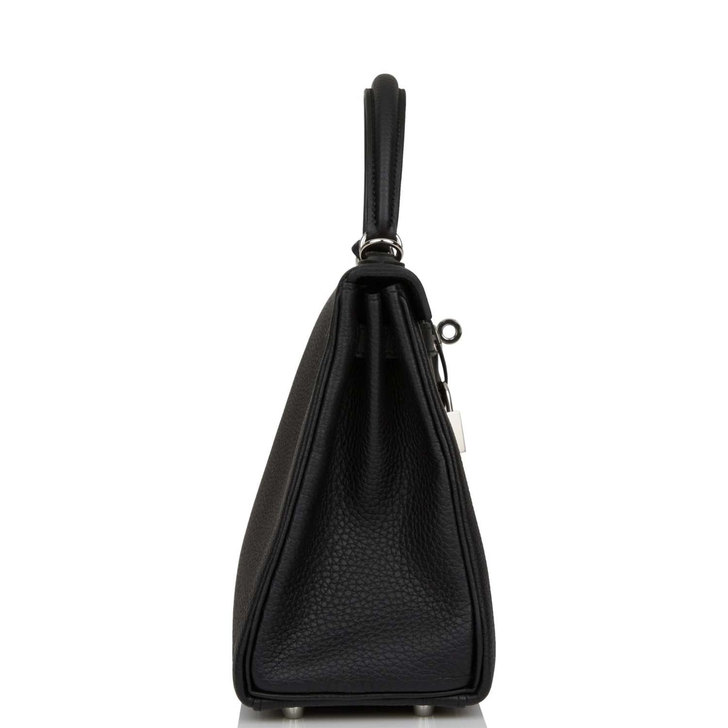 Hermes Kelly 25 Retourne Black Togo Palladium Hardware
