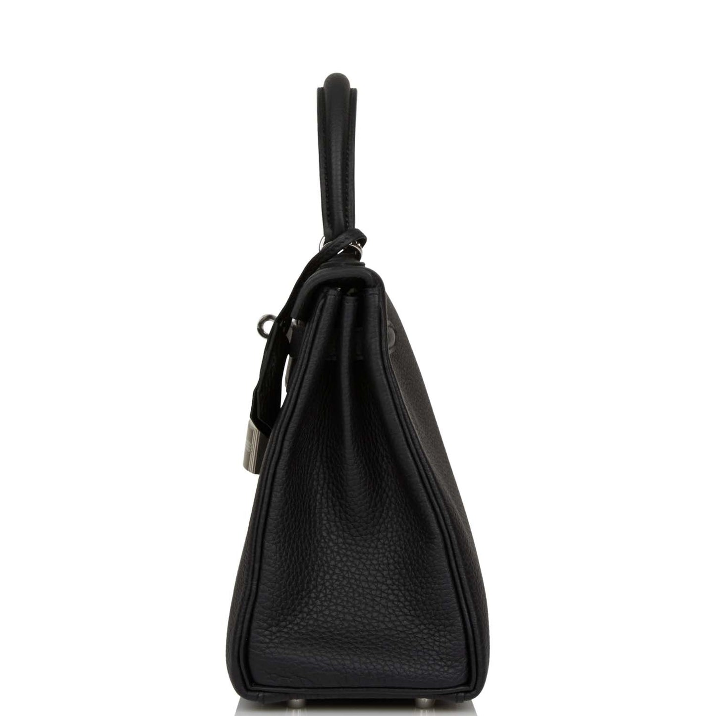 Hermes Kelly 25 Retourne Black Togo Palladium Hardware