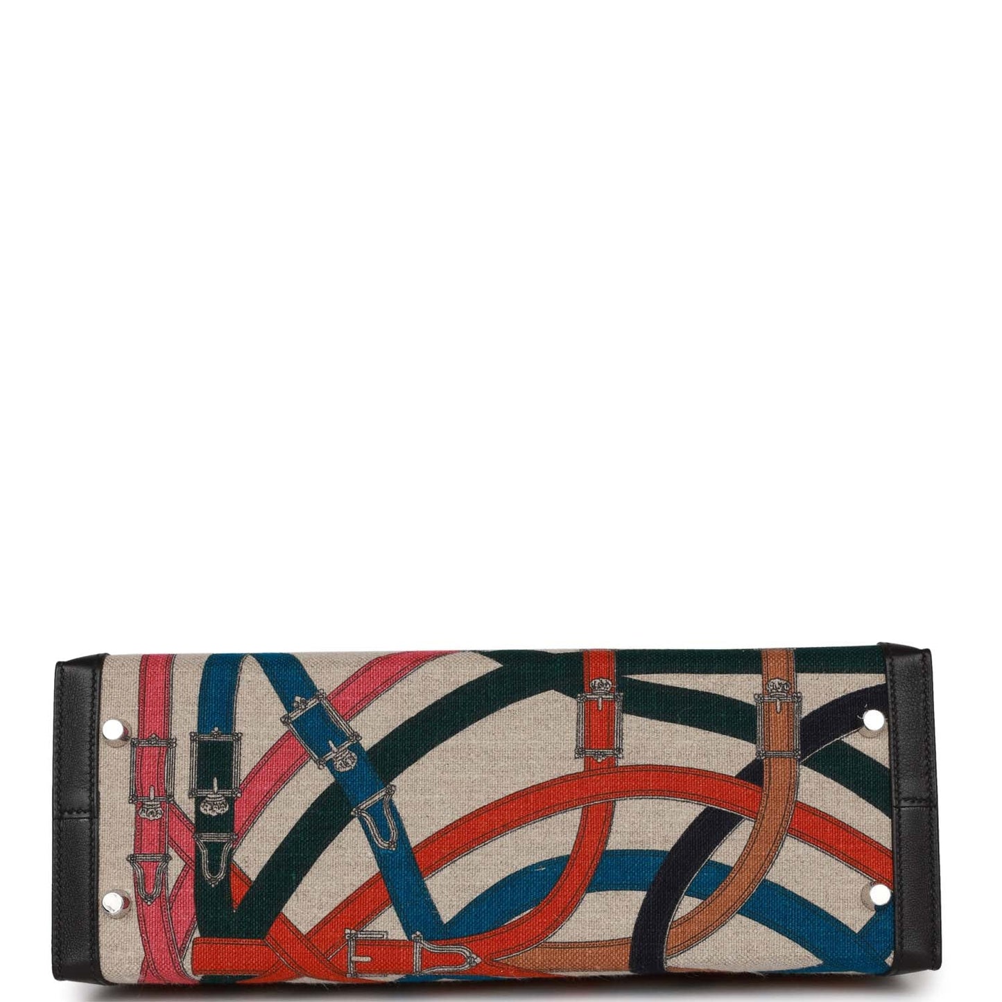 Hermes Kelly 32 Sellier Toile de Camp Cavalcadour Palladium Hardware