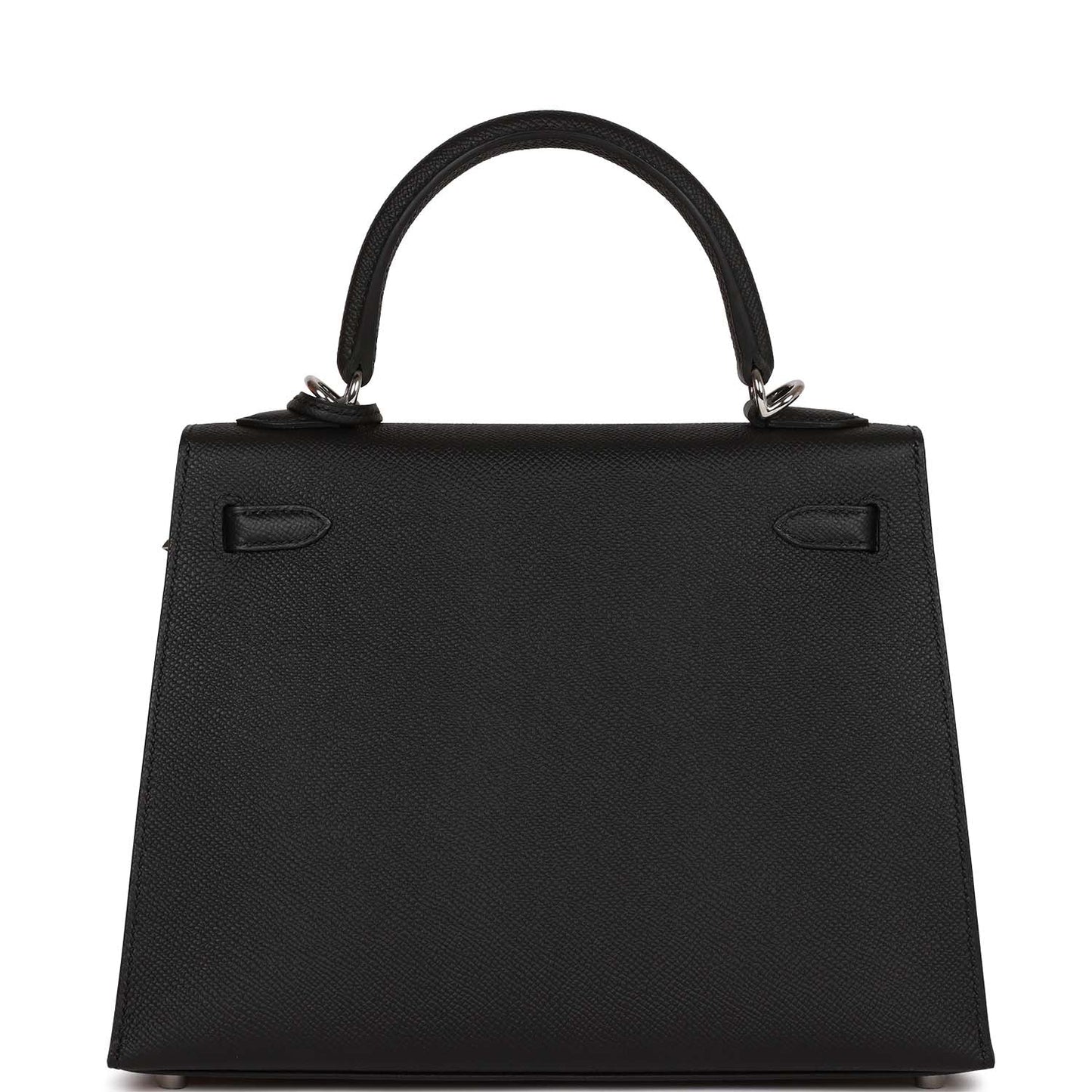 Hermes Kelly 25 Sellier Black Epsom Palladium Hardware