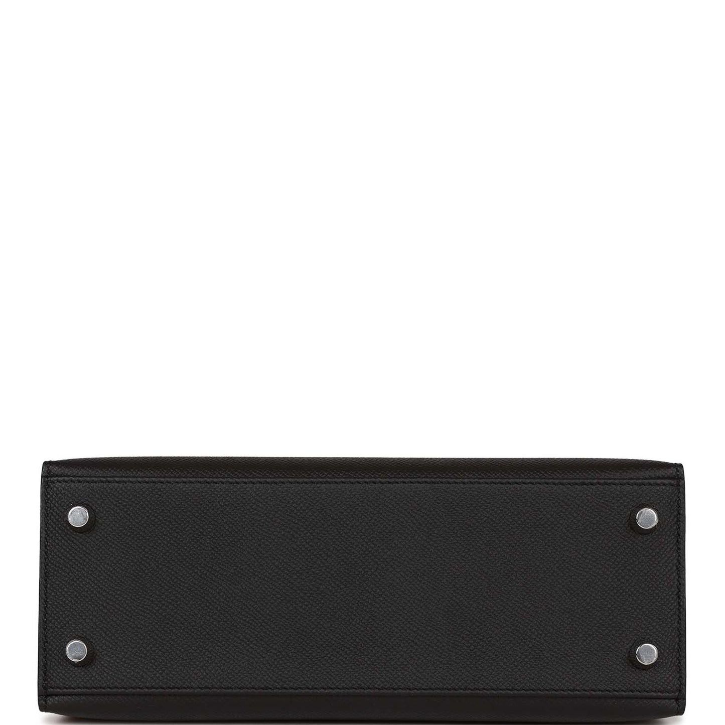Hermes Kelly 25 Sellier Black Epsom Palladium Hardware