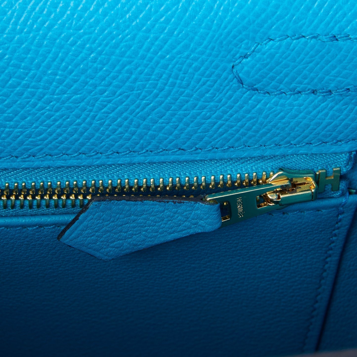 Hermes Kelly 25 Sellier Bleu Frida Epsom Gold Hardware
