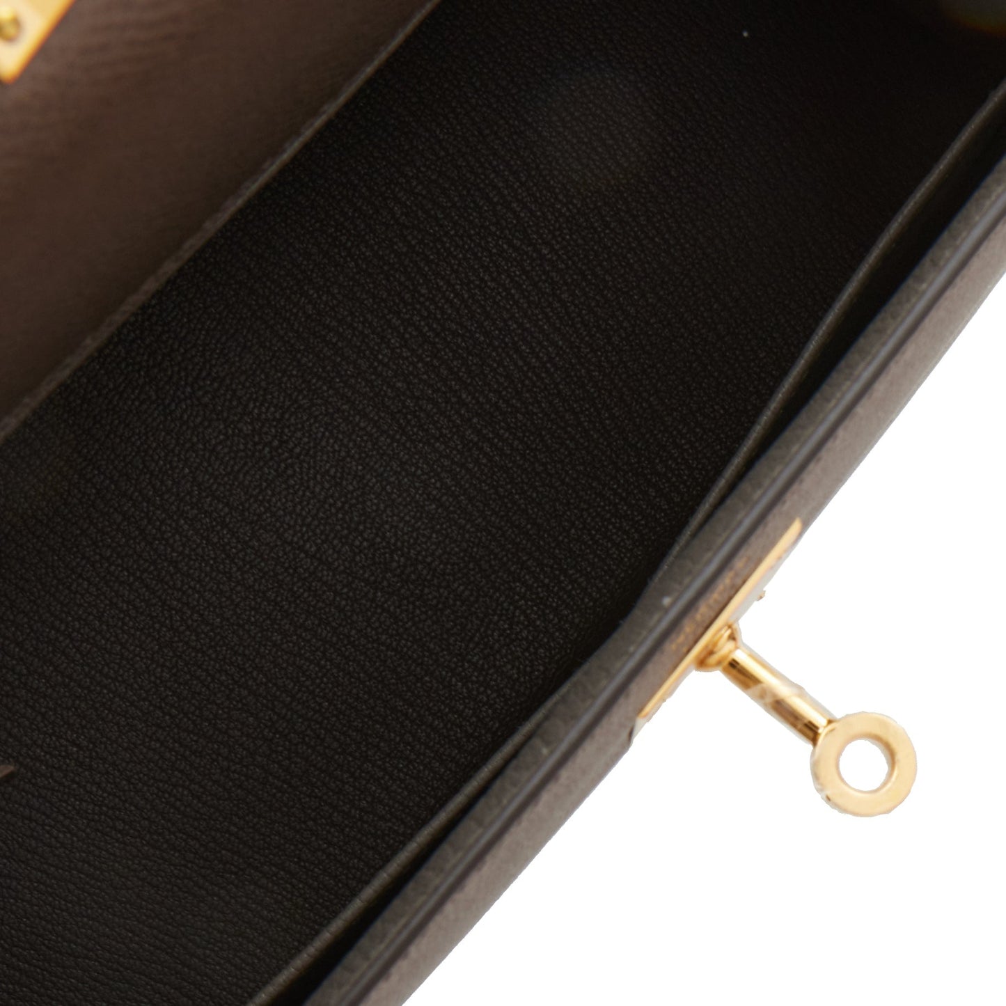 Hermes Kelly 28 Sellier Etain Epsom Gold Hardware