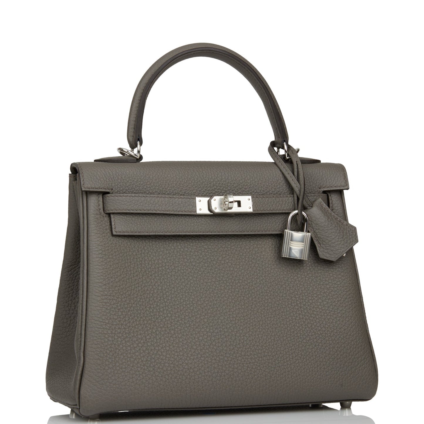 Hermes Kelly 25 Retourne Etain Togo Palladium Hardware