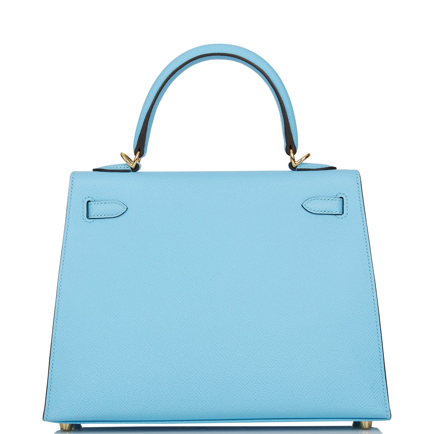 Hermes Kelly 25 Sellier Celeste Epsom Gold Hardware