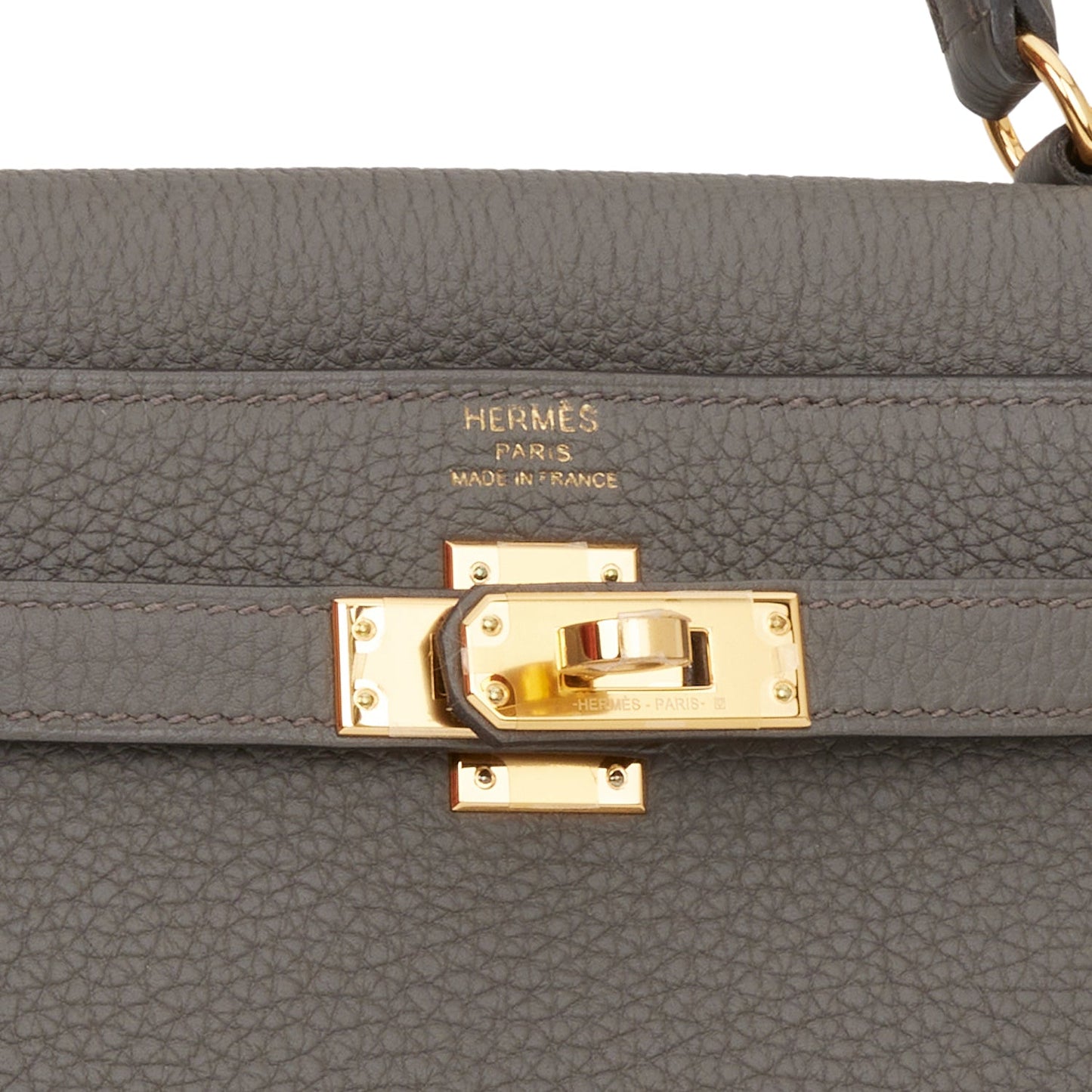 Hermes Kelly 25 Retourne Etain Togo Gold Hardware