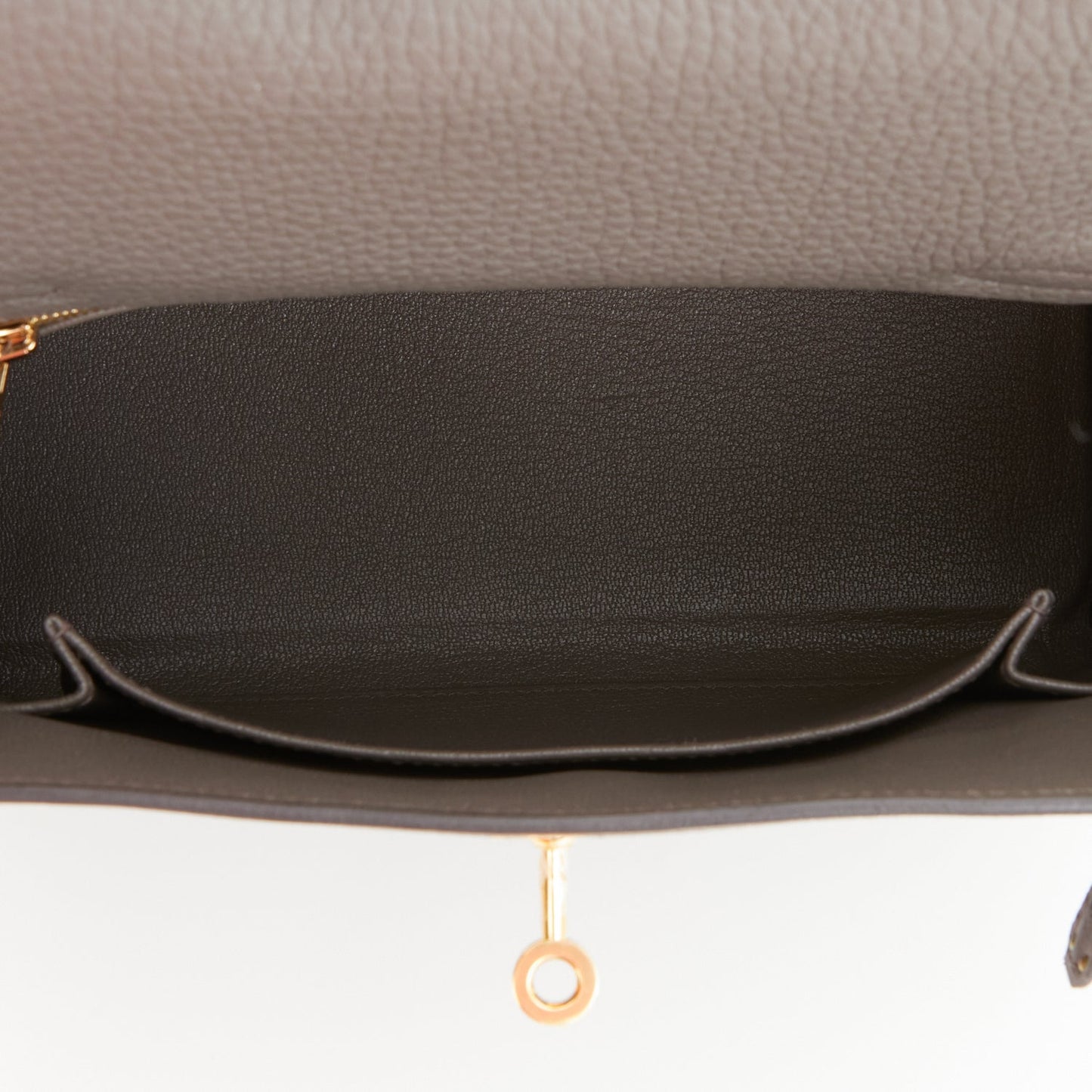 Hermes Kelly 25 Retourne Etain Togo Gold Hardware