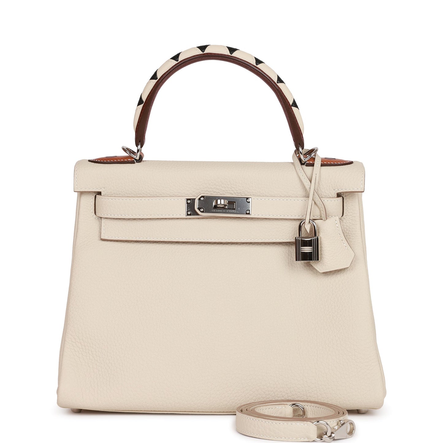 Hermes Kelly 28 Retourne Craie Au Gallop Togo Palladium Hardware
