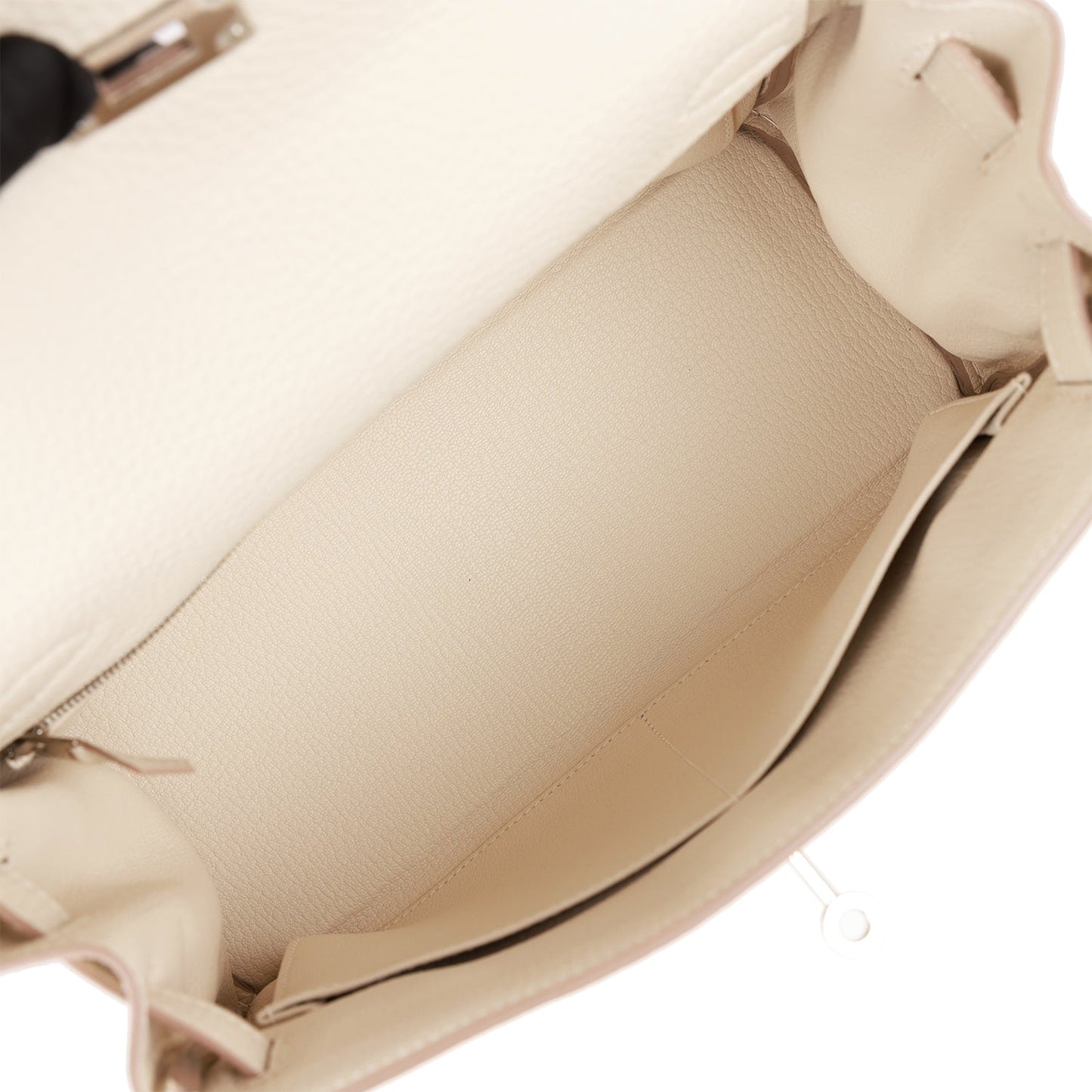 Hermes Kelly 28 Retourne Craie Au Gallop Togo Palladium Hardware