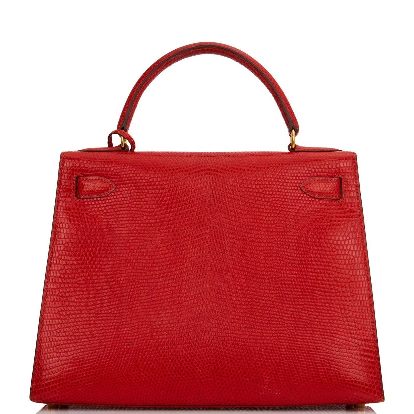 Hermes Kelly 28 Sellier Rouge Vif Lizard Niloticus Gold Hardware
