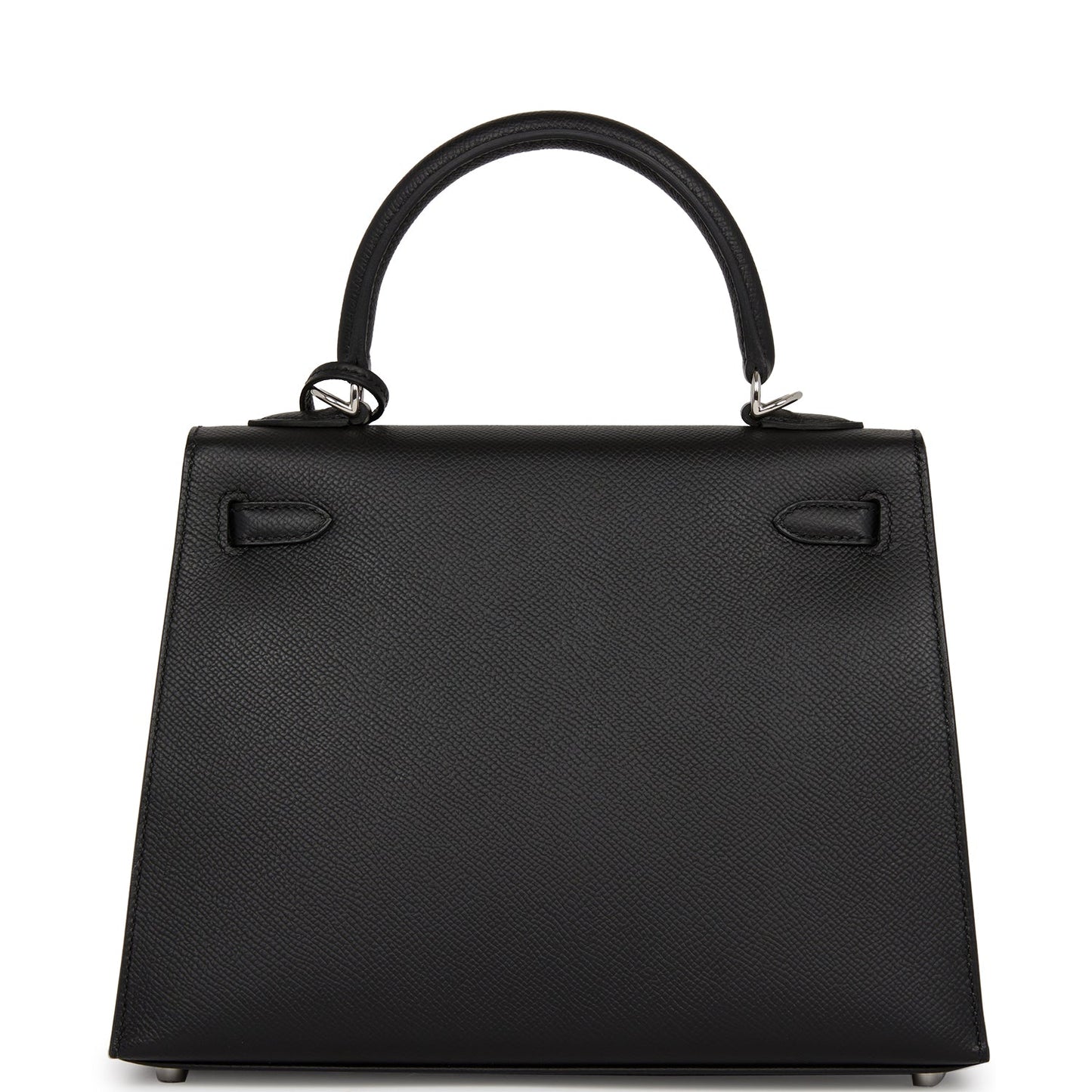 Hermes Kelly 25 Sellier Black Epsom Palladium Hardware