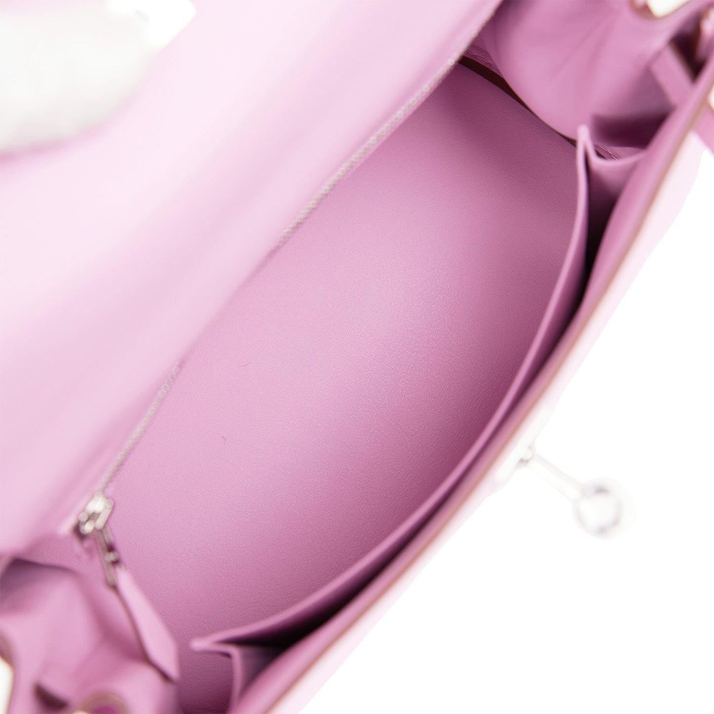 Hermes Kelly 25 Retourne Mauve Sylvestre Swift Palladium Hardware